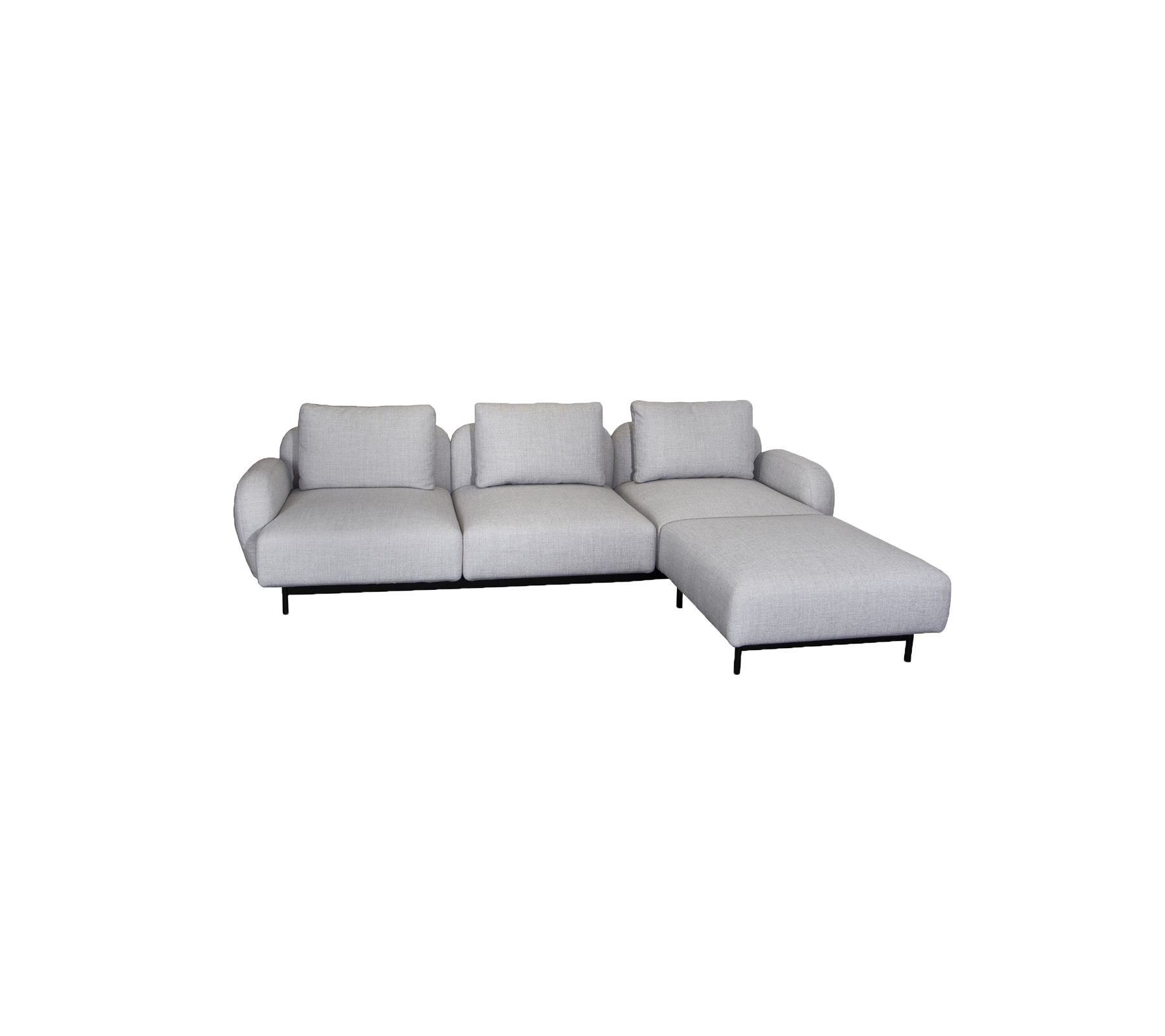Aura 3-pers. soffa m/låga armstöd & schäslong, vänster (2.2)