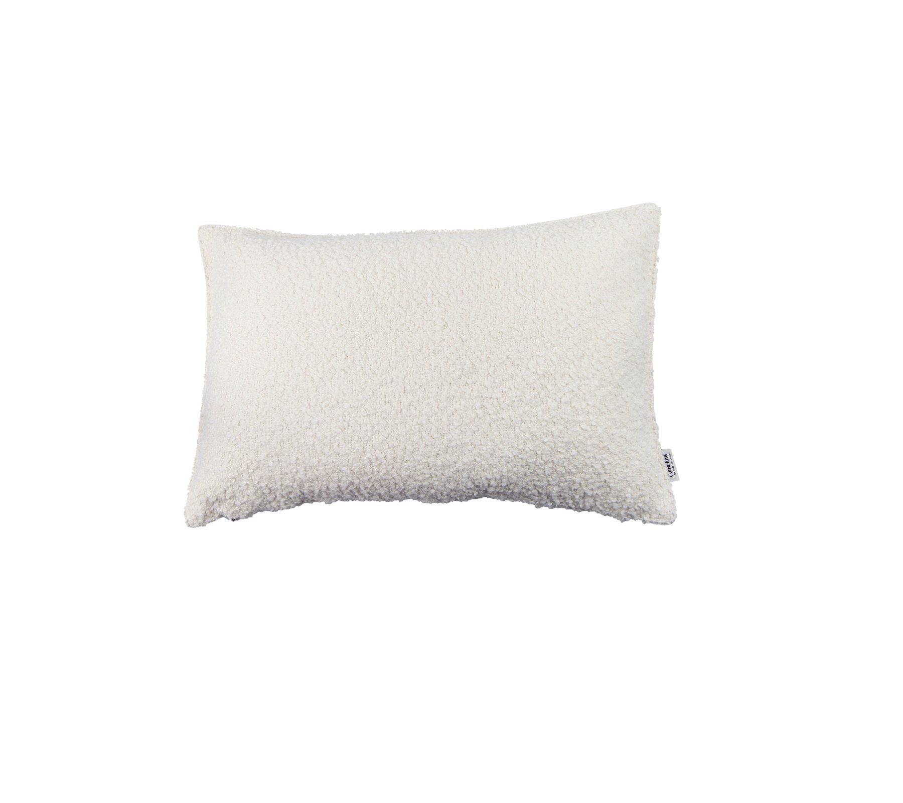 Mjuk, fluffig vit kudde med en texturerad yta, idealisk för ökad komfort och dekoration. Perfekt för avkoppling eller för att förbättra stilen.
