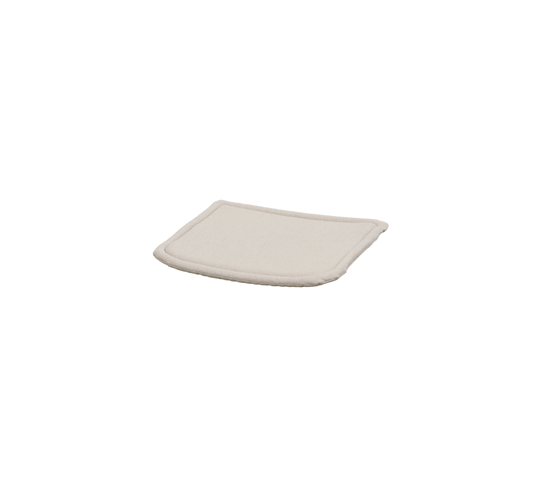 Sandfärgad kudde med en enkel design.