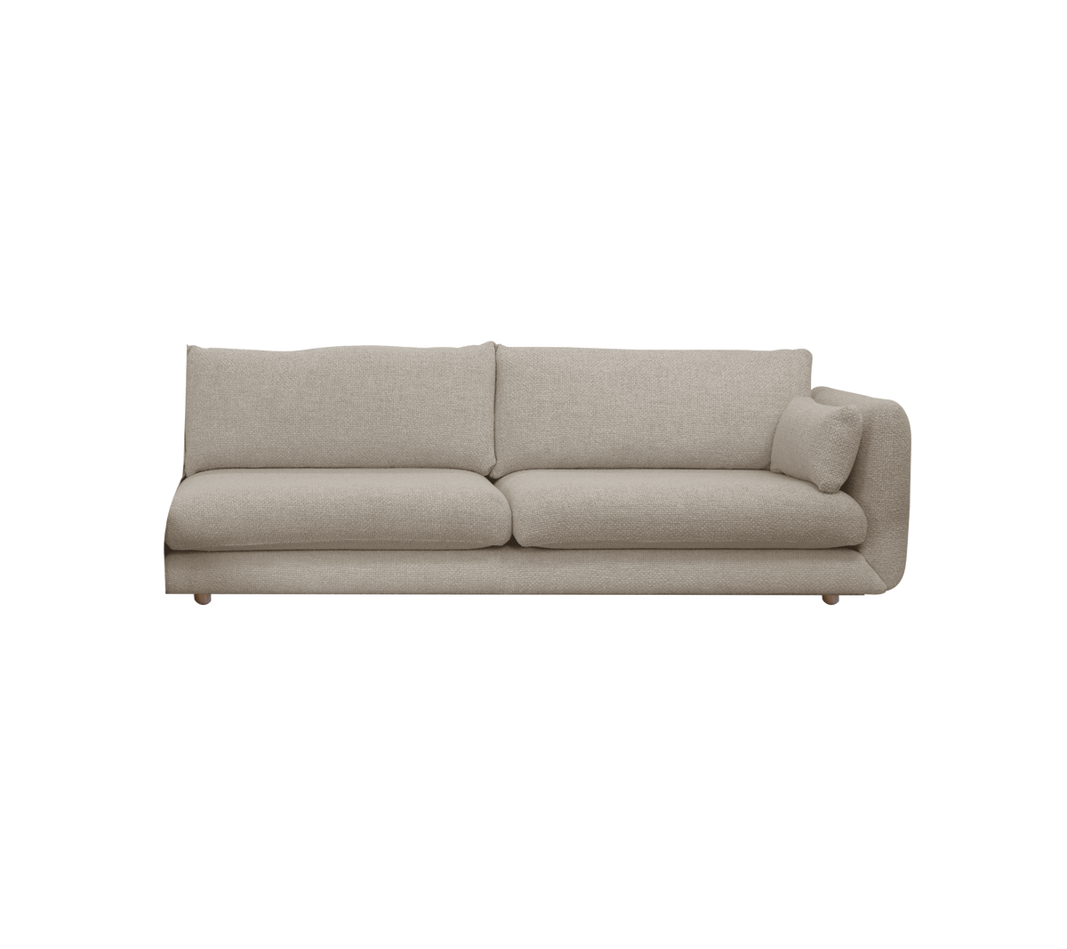 Modern sandsoffa med minimalistisk design.