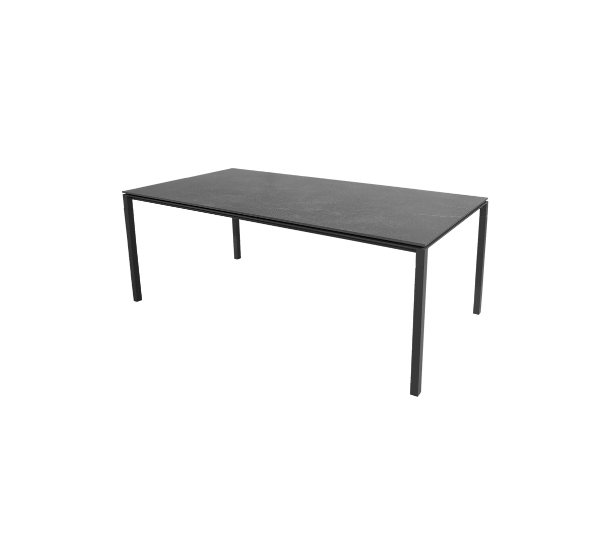 Ett snyggt, modernt bord med en platt yta som stöds av smala ben, utformat för mångsidig användning i olika miljöer.