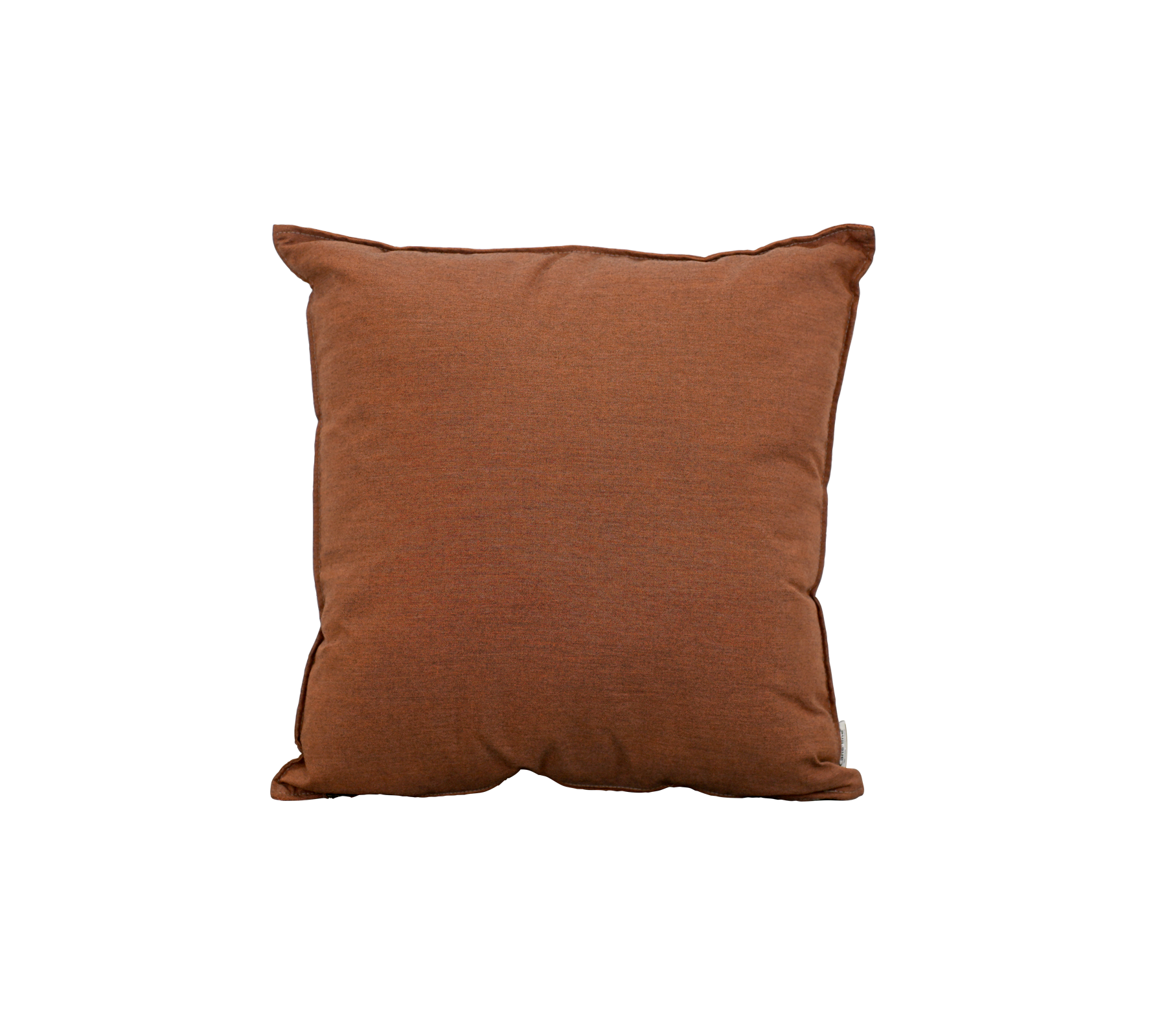 Ökenröd kudde med en enkel design.