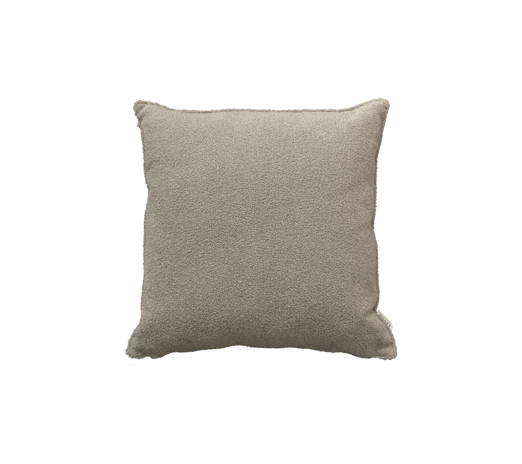 Texturerad fyrkantig kudde i en neutral beige nyans, designad för komfort och stil i alla miljöer.
