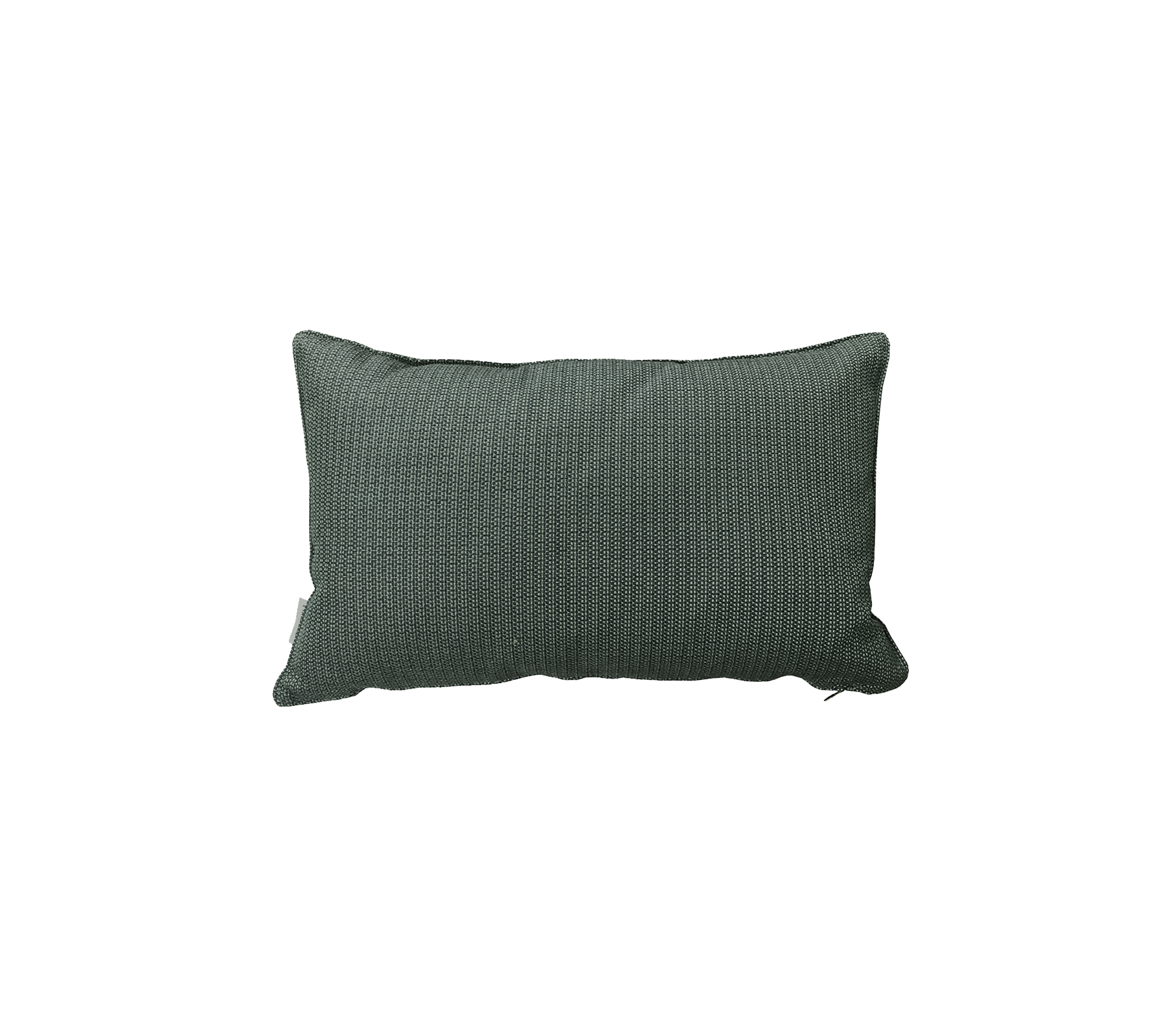 Rektangulär texturerad kudde i en dämpad grön färg, som tillför en touch av elegans till inredningen. Ideal för komfort och stil.