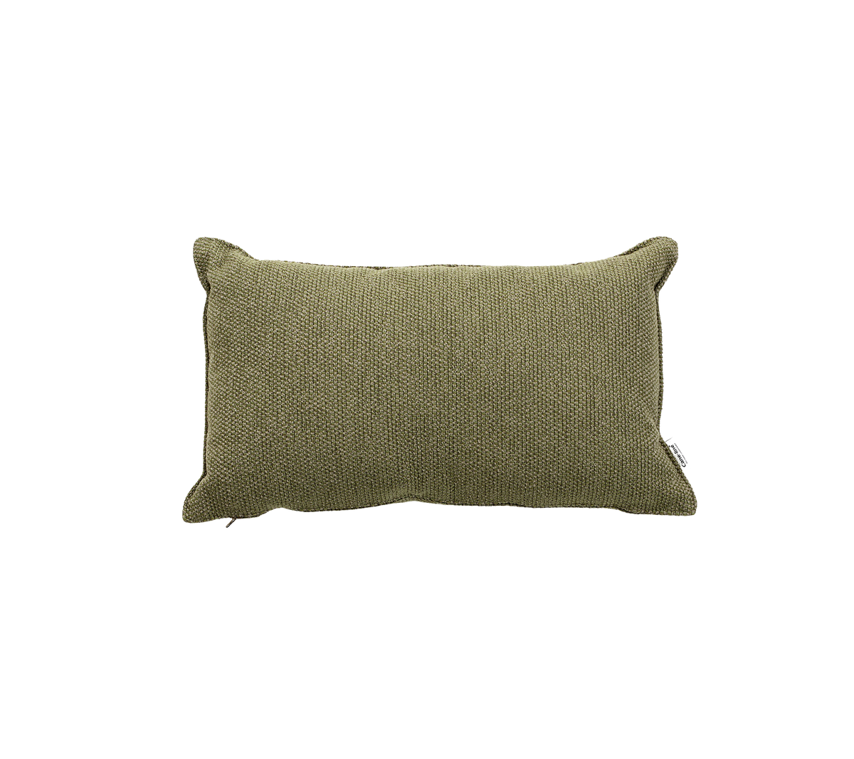 Grön rektangulär kudde med textil med struktur och rundade kanter, perfekt för att lägga till komfort och stil i vilket rum som helst.