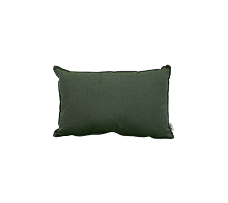 Grön rektangulär kudde med en enkel design.