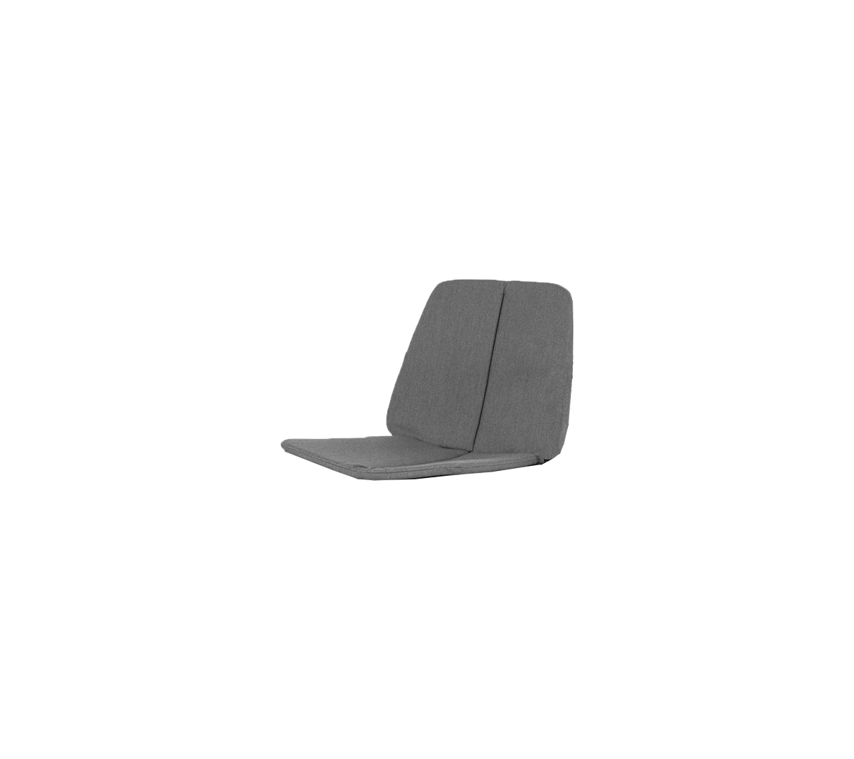 Grå, modern loungefåtölj med en minimalistisk design som har en bekväm ryggstöd och sitskudde.