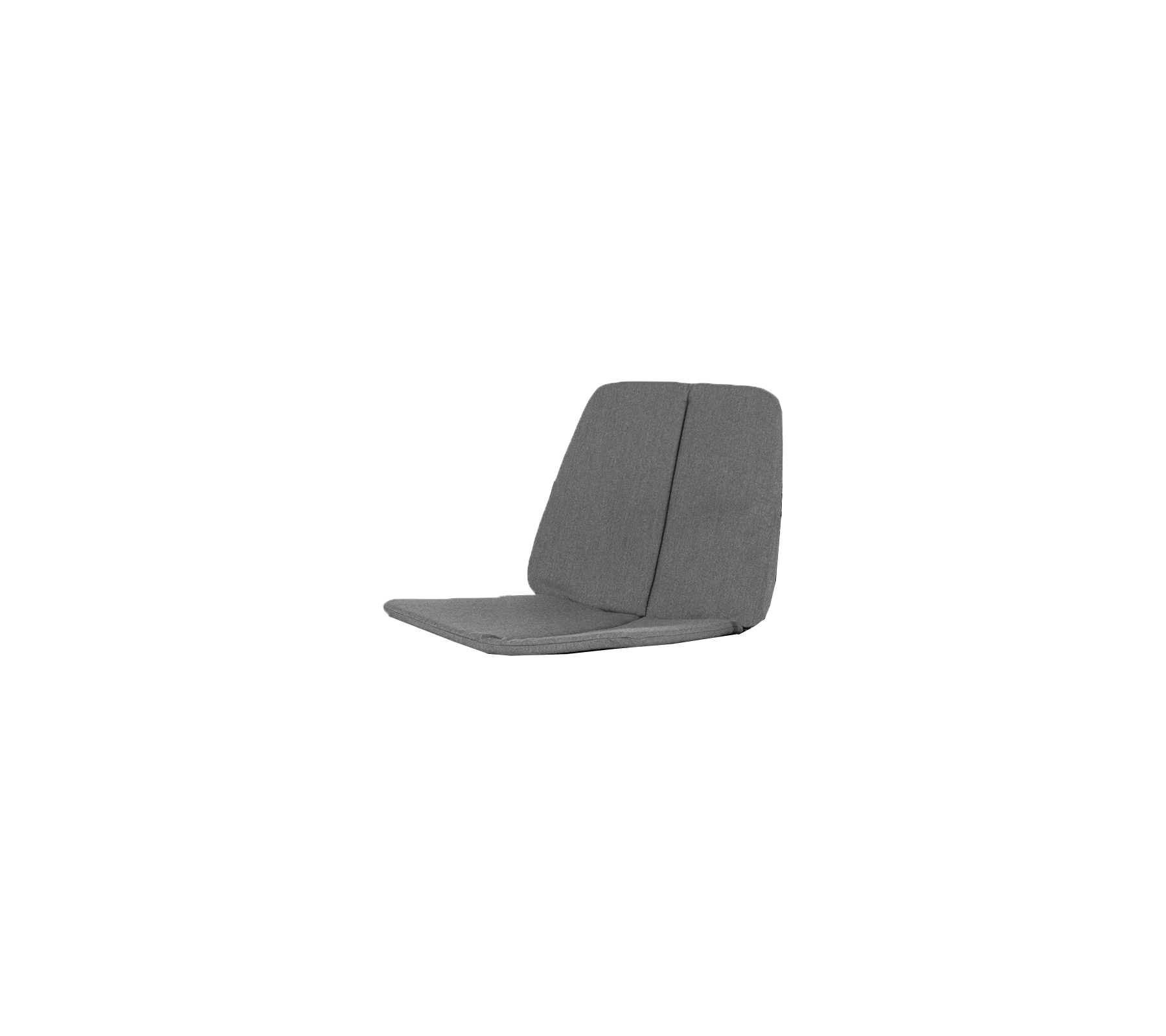 Grå, modern loungefåtölj med en minimalistisk design som har en bekväm ryggstöd och sitskudde.