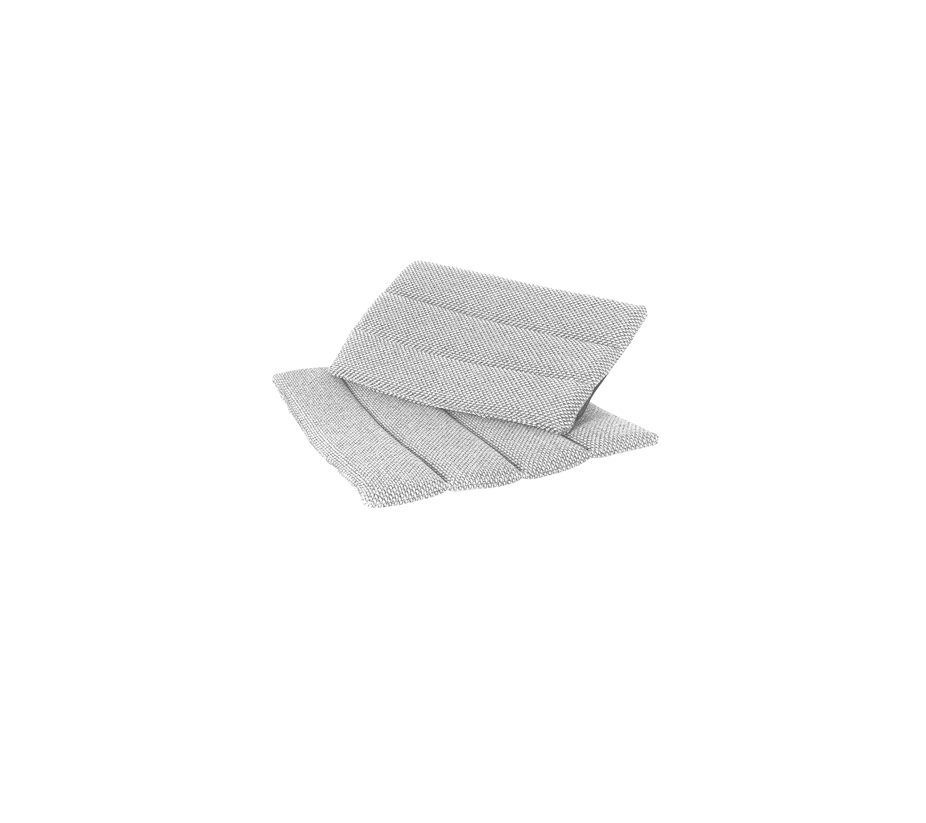 Tre strukturerade grå ytskiktspads arrangerade tillsammans i ett lagerformat, lämpliga för olika applikationer eller användningar.