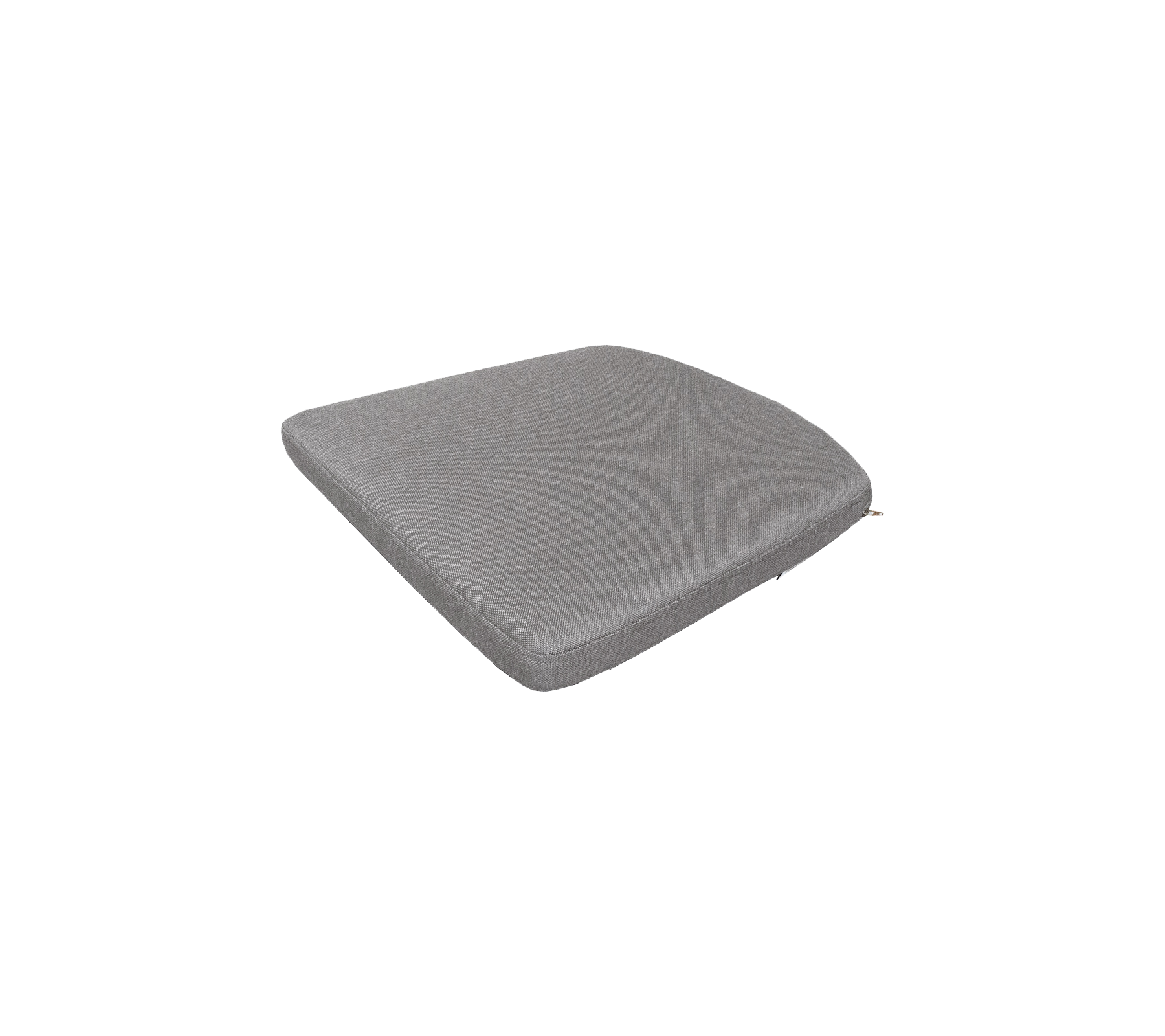 Kvantitativ grå kudde med en slät yta, designad för komfort och stöd. Lämplig för olika sittarrangemang.