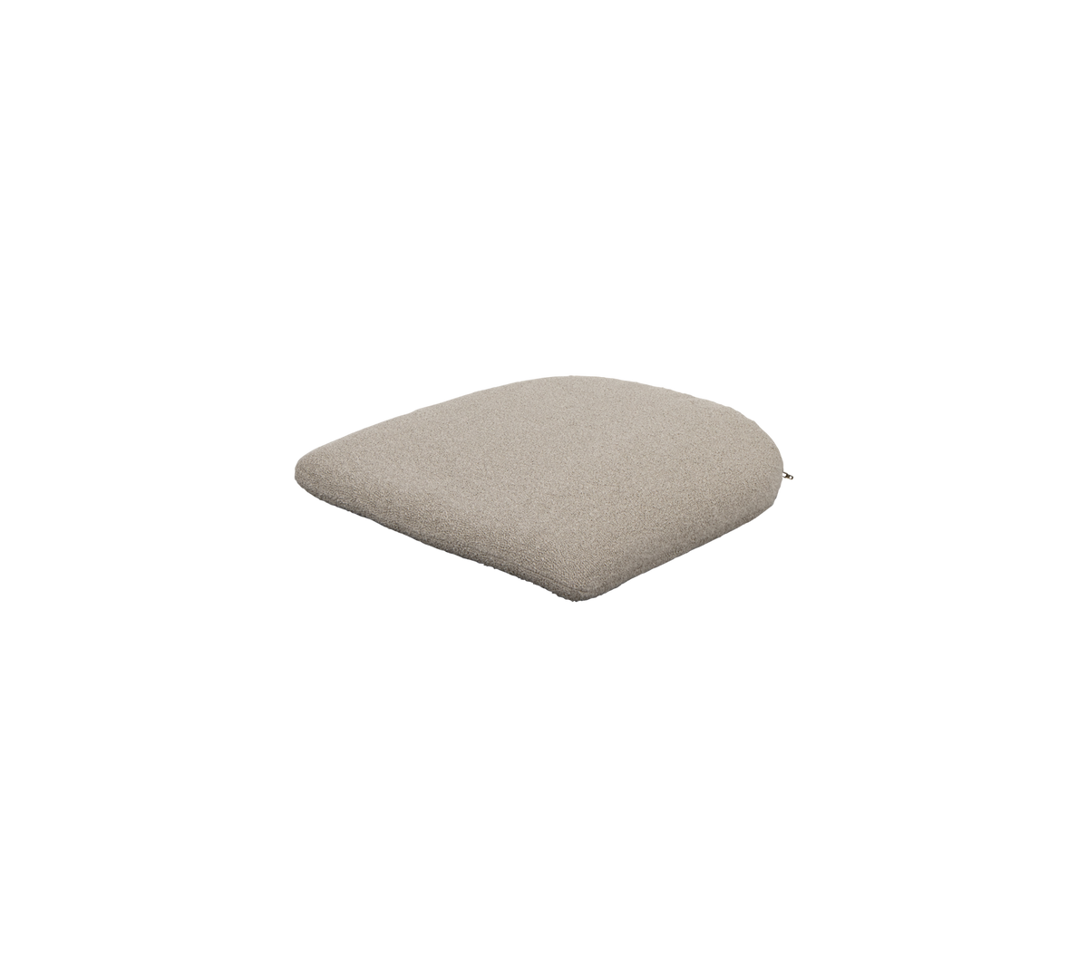 Kvadratisk kudde i ett mjukt beige tyg som erbjuder komfort och en neutral accent till varje sittgrupp.