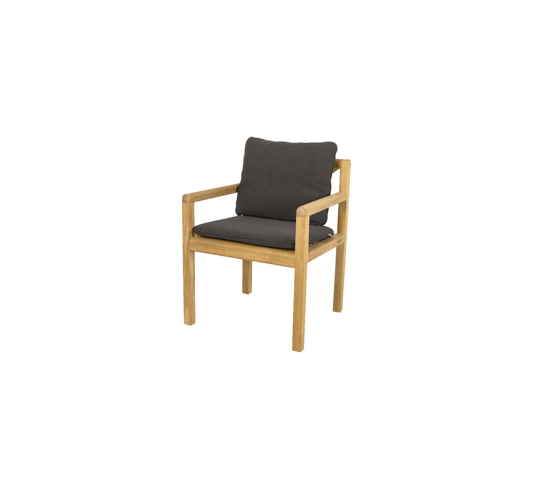 Trästol med ljus ram och mörk stoppad sits, designad för komfort och stil i alla miljöer.