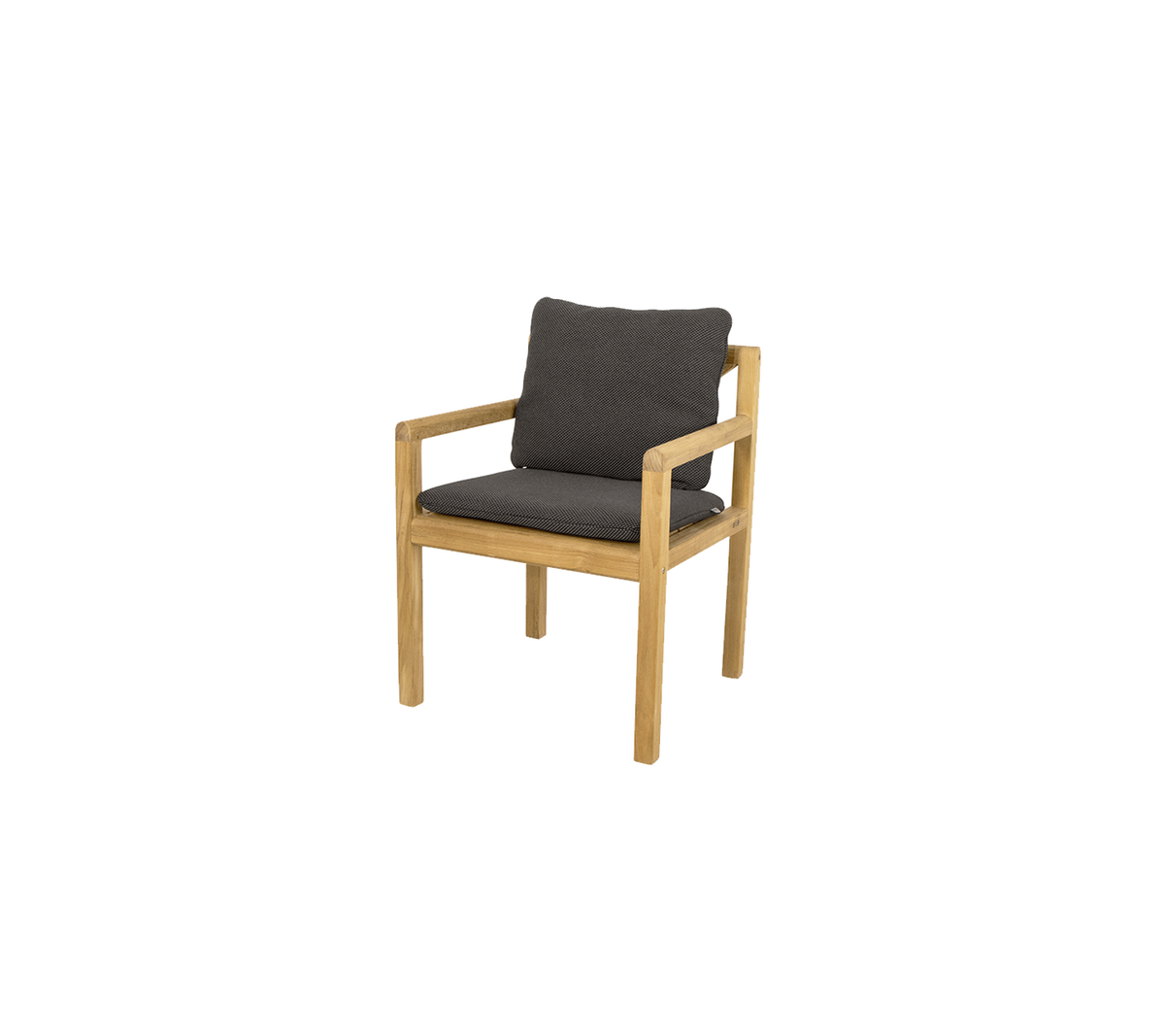 Trästol med ljus ram och mörk stoppad sits, designad för komfort och stil i alla miljöer.