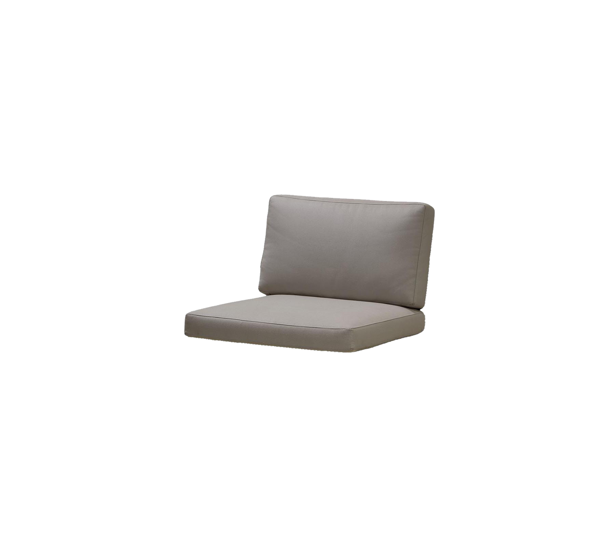Kudde med en enkel, modern design som har en tjock ryggstöd och sits i en neutral färg. Perfekt för komfort och stil.