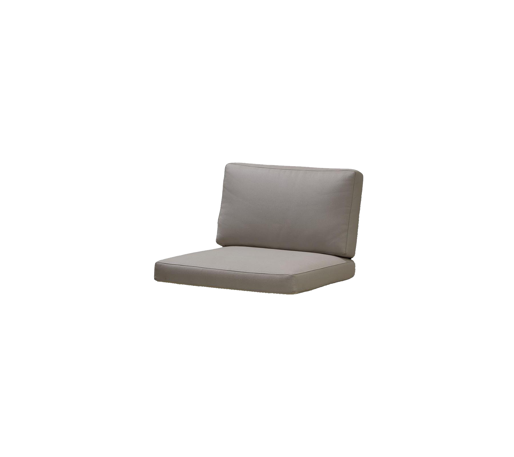 Kudde med en enkel, modern design som har en tjock ryggstöd och sits i en neutral färg. Perfekt för komfort och stil.