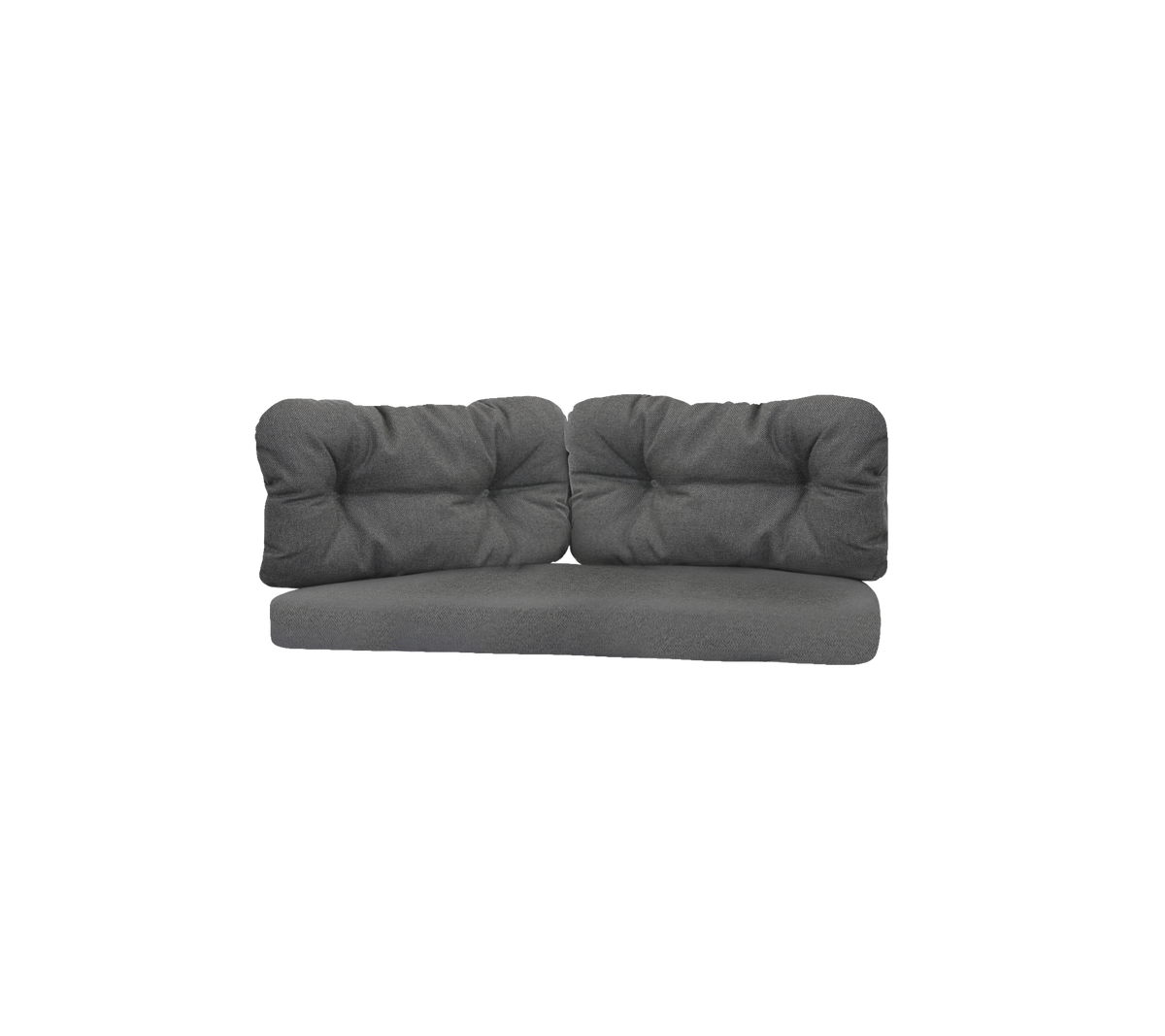 Stilren grå soffa med plyschkuddar och modern design, perfekt för att öka komforten i vilket vardagsrum som helst.