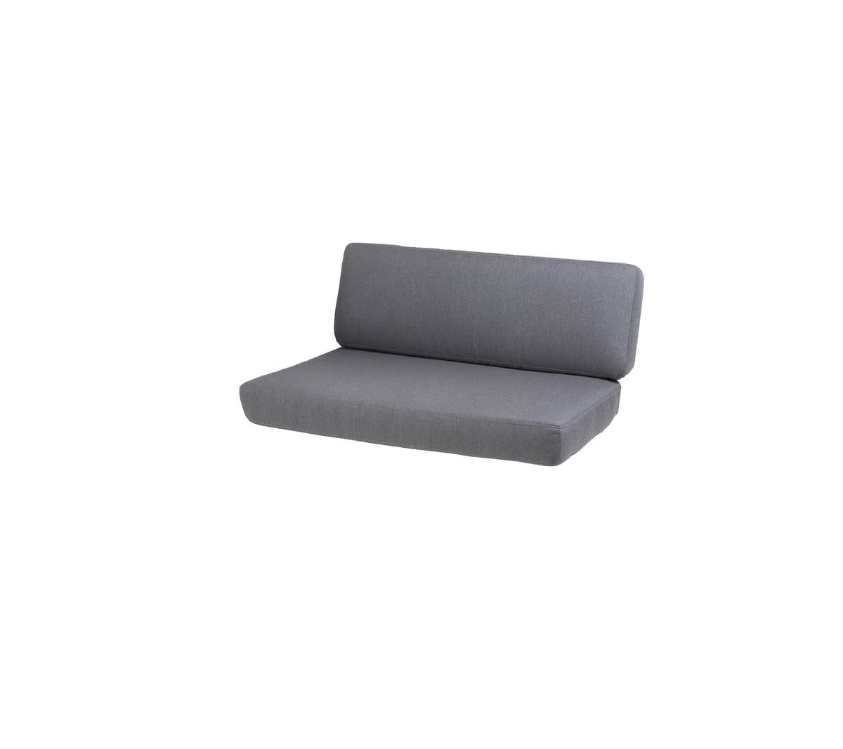 En stilren, modern grå soffa med en enkel design, som har en bekvämt stoppad sits och ryggstöd. Ideal för avslappnade miljöer.