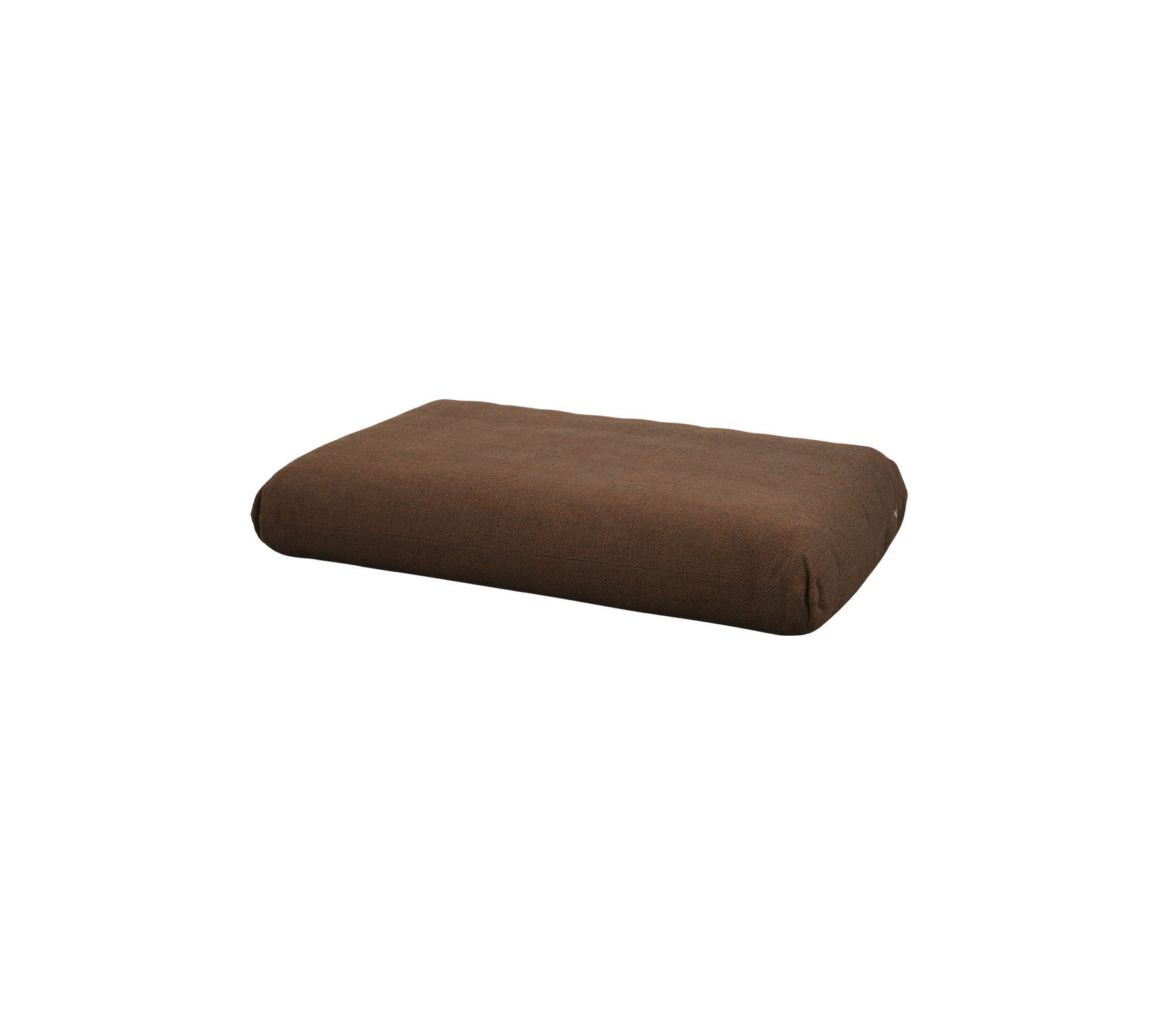 Brun rektangulär kudde med en mjuk textur, ideal för komfort och avslappning.