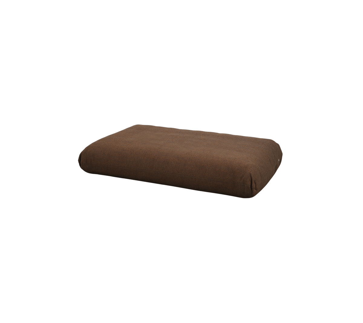 Brun rektangulär kudde med en mjuk textur, ideal för komfort och avslappning.