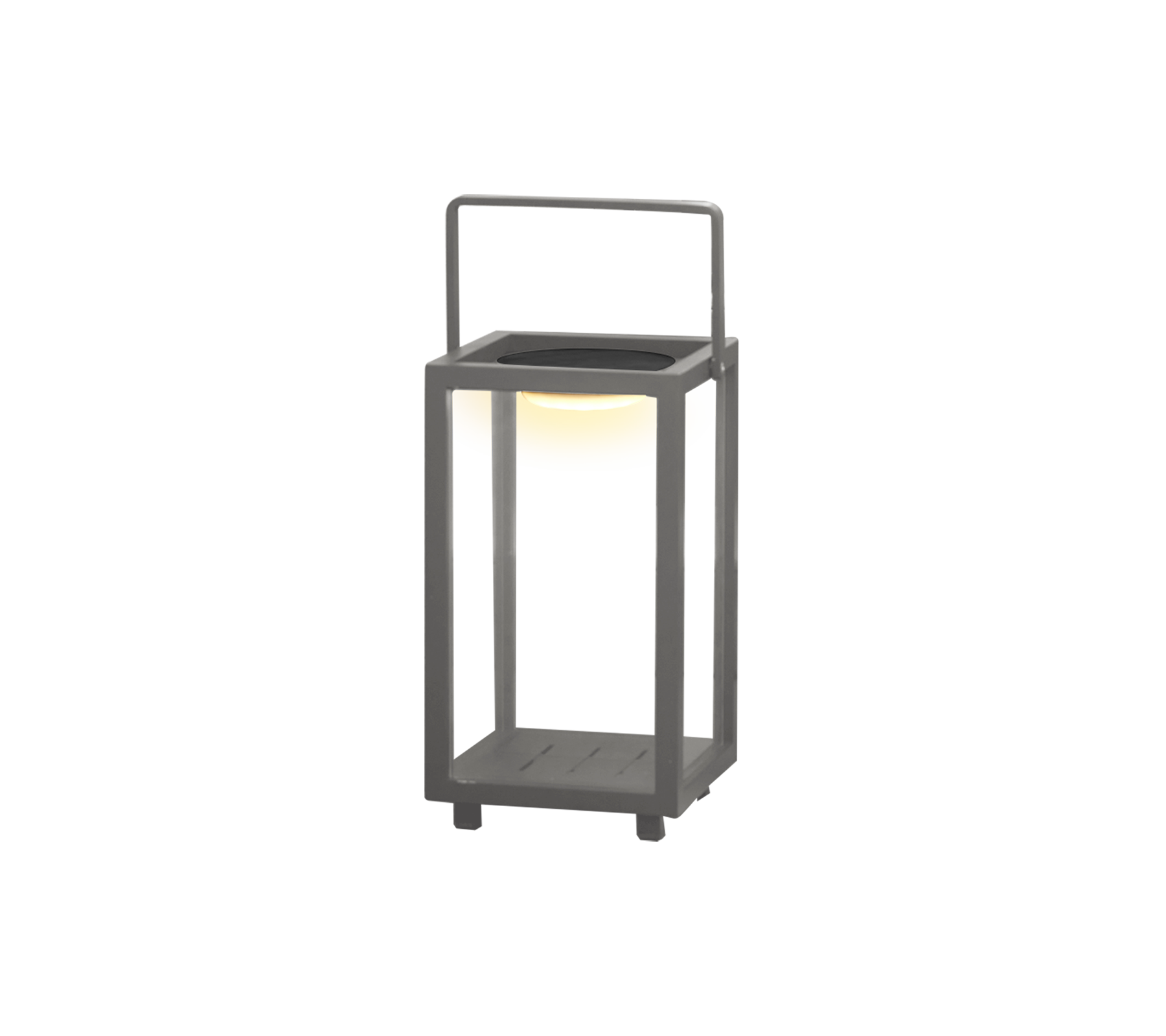 En modern LED-lampa med en elegant design och ett handtag som ger stilfull belysning i alla miljöer.