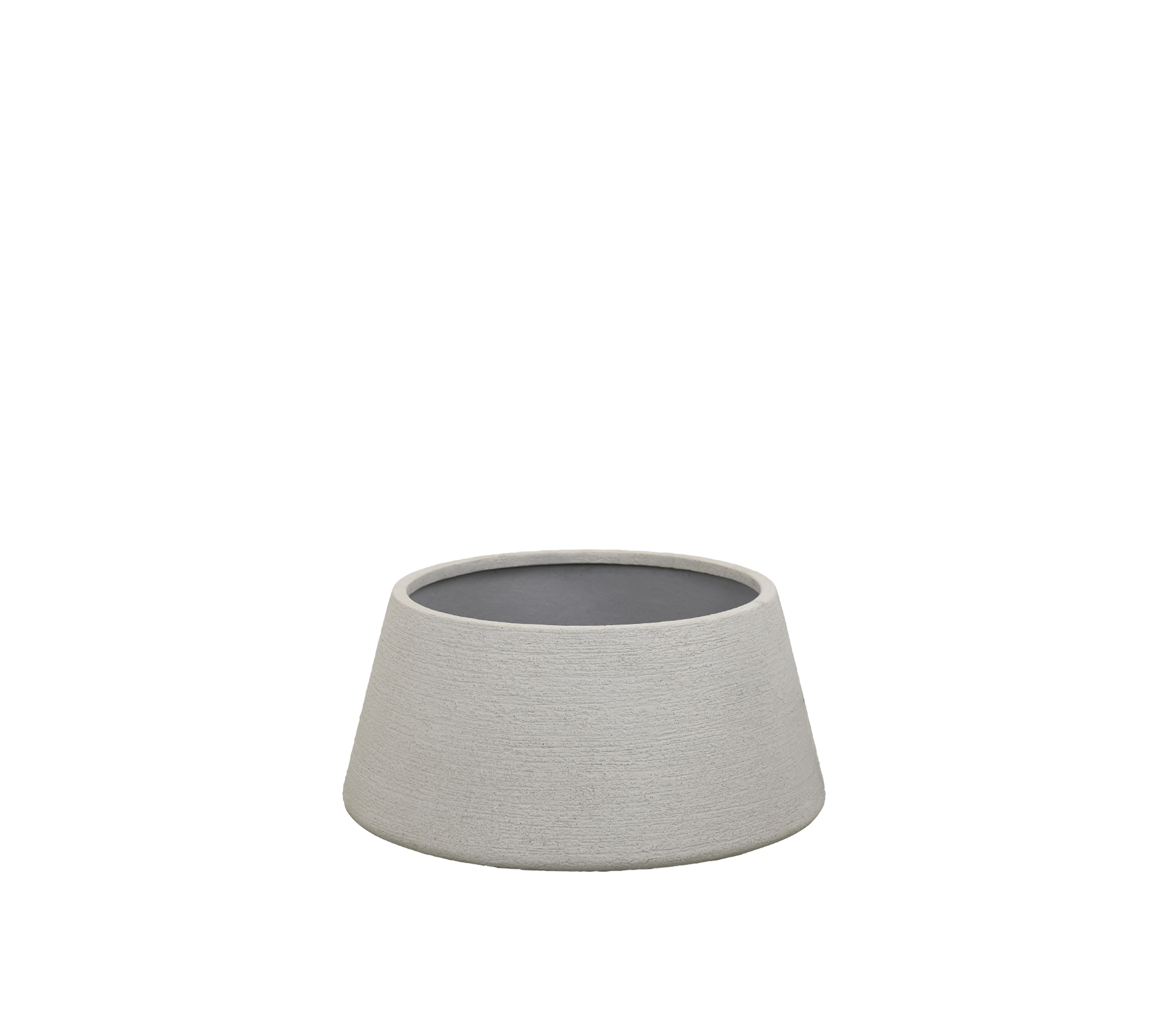 Modern grå skål med en minimalistisk design.