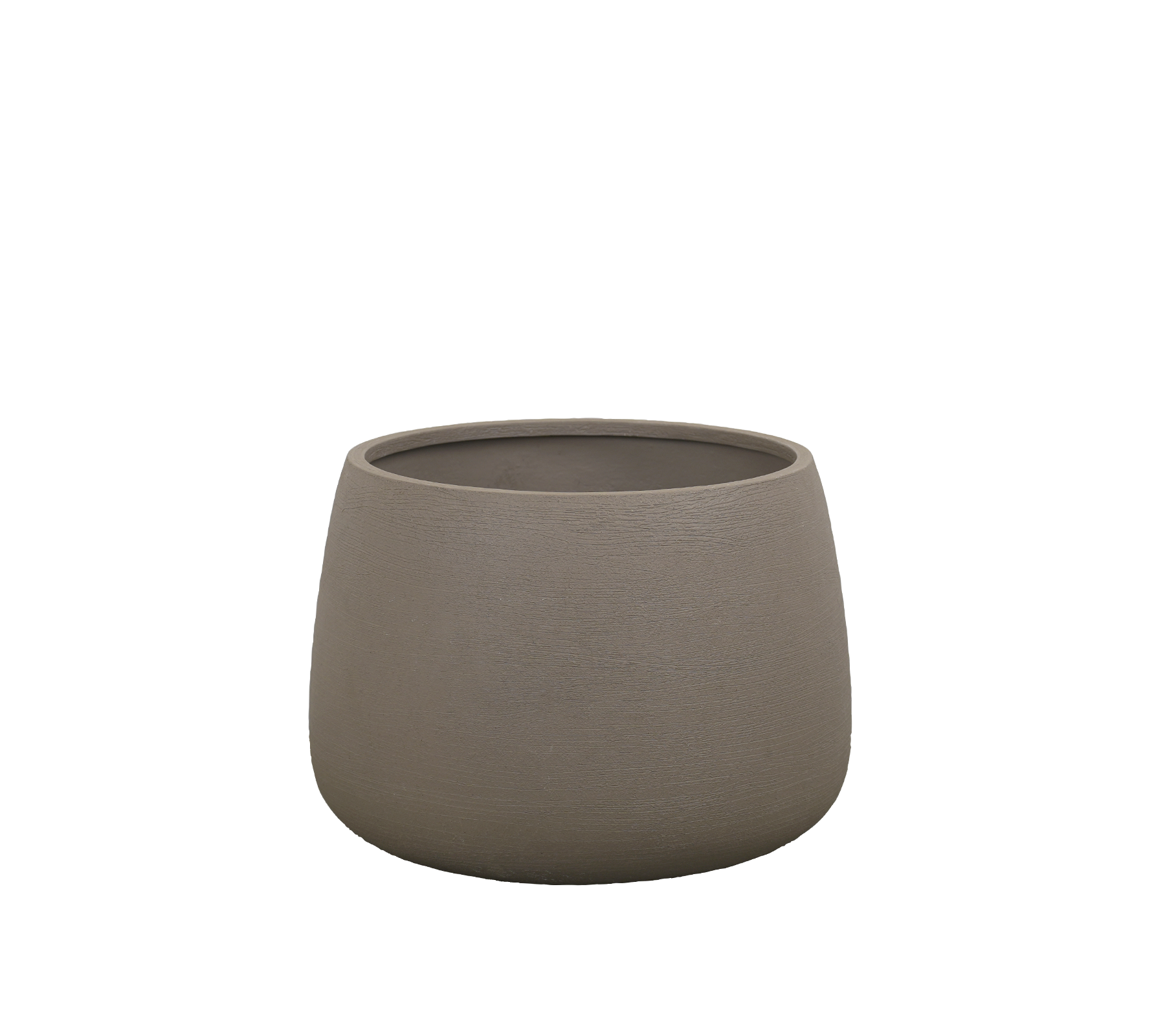 Moderna taupe krukor med en enkel design.