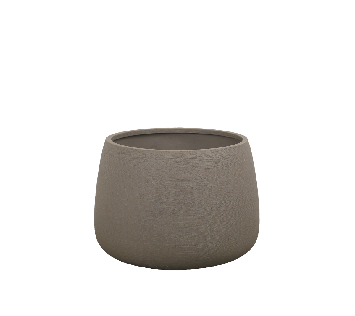 Moderna taupe krukor med en enkel design.