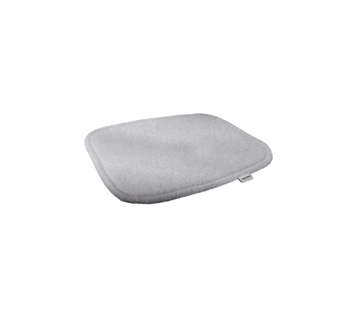Grå kudde med en slät textur, utformad för komfort och stöd i olika sittarrangemang.