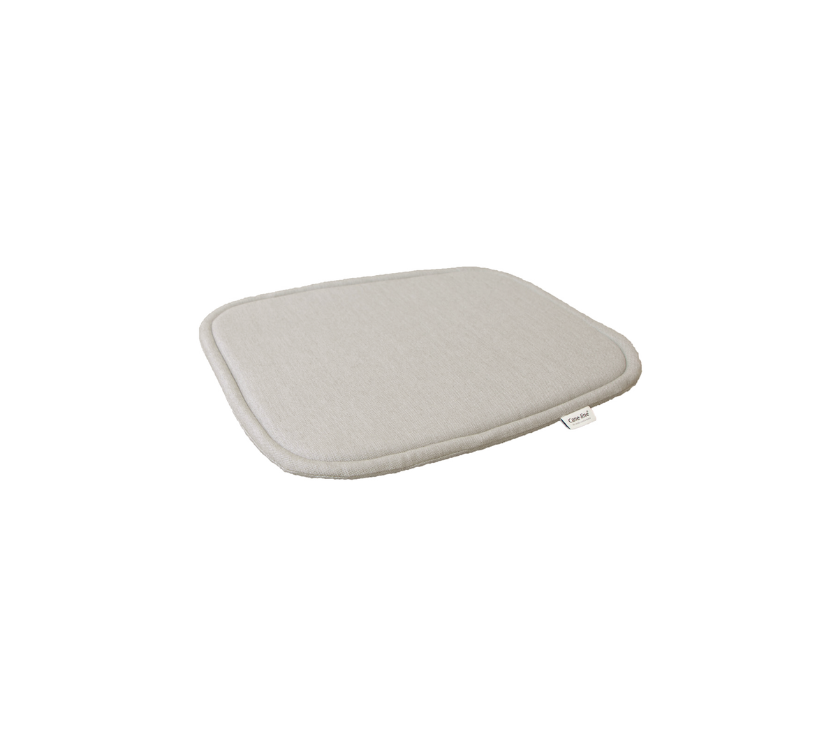 Ljusgrå vadderad matta med en mjuk yta och rundade kanter, utformad för komfort och stöd i olika miljöer.