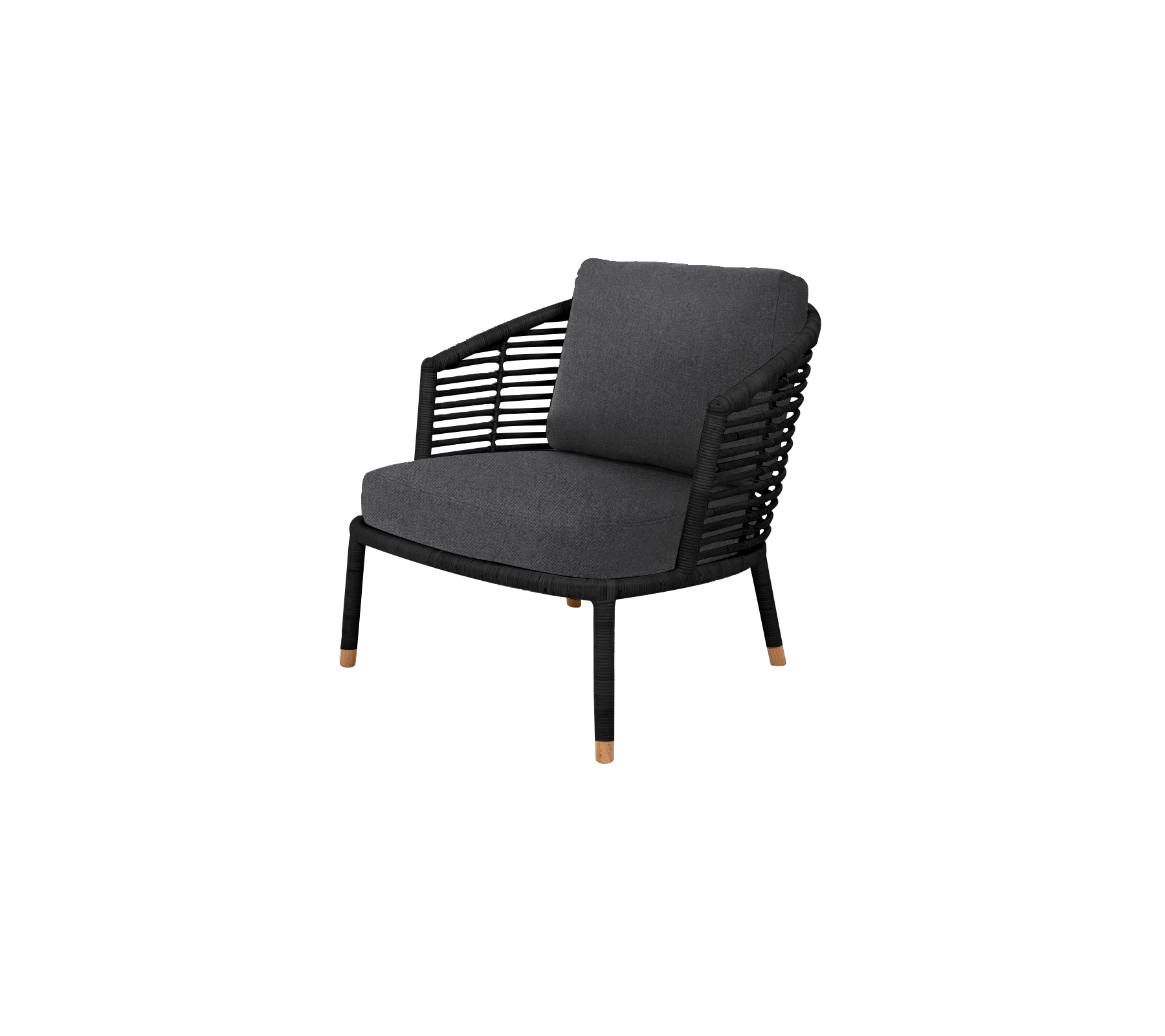 Stilfull stol med modern design som har en flätad ryggstöd och mjukt sittdyna, perfekt för komfort och elegans.