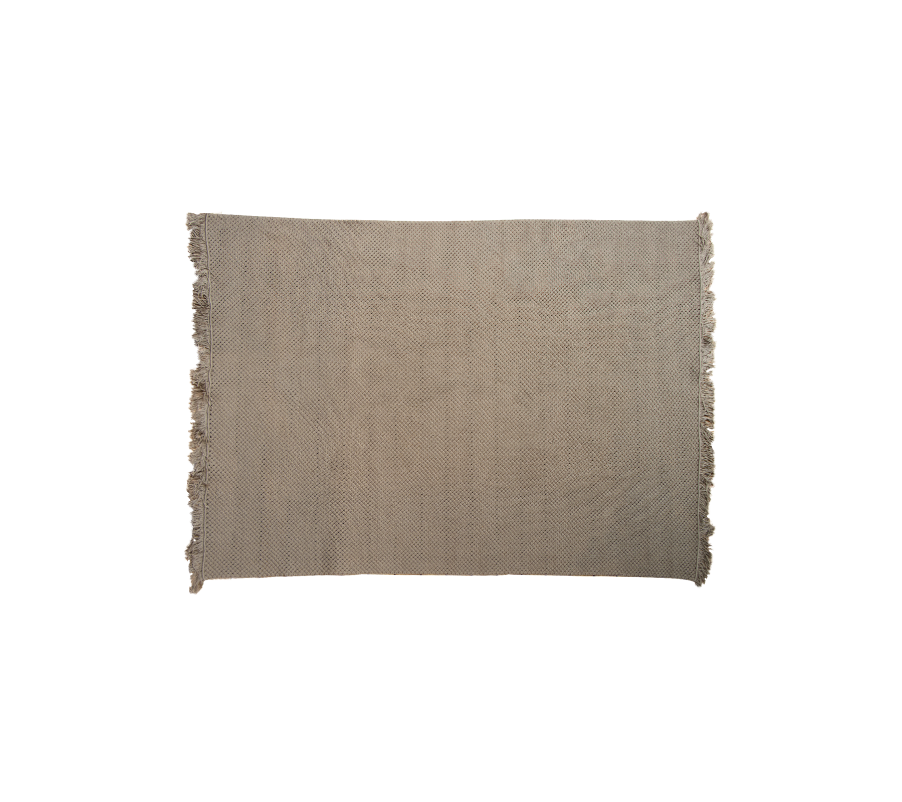 Elegant fyrkantig mörk sand utomhusmatta kallad Knit, med en fin virkad struktur och tillverkad av högkvalitativa material.