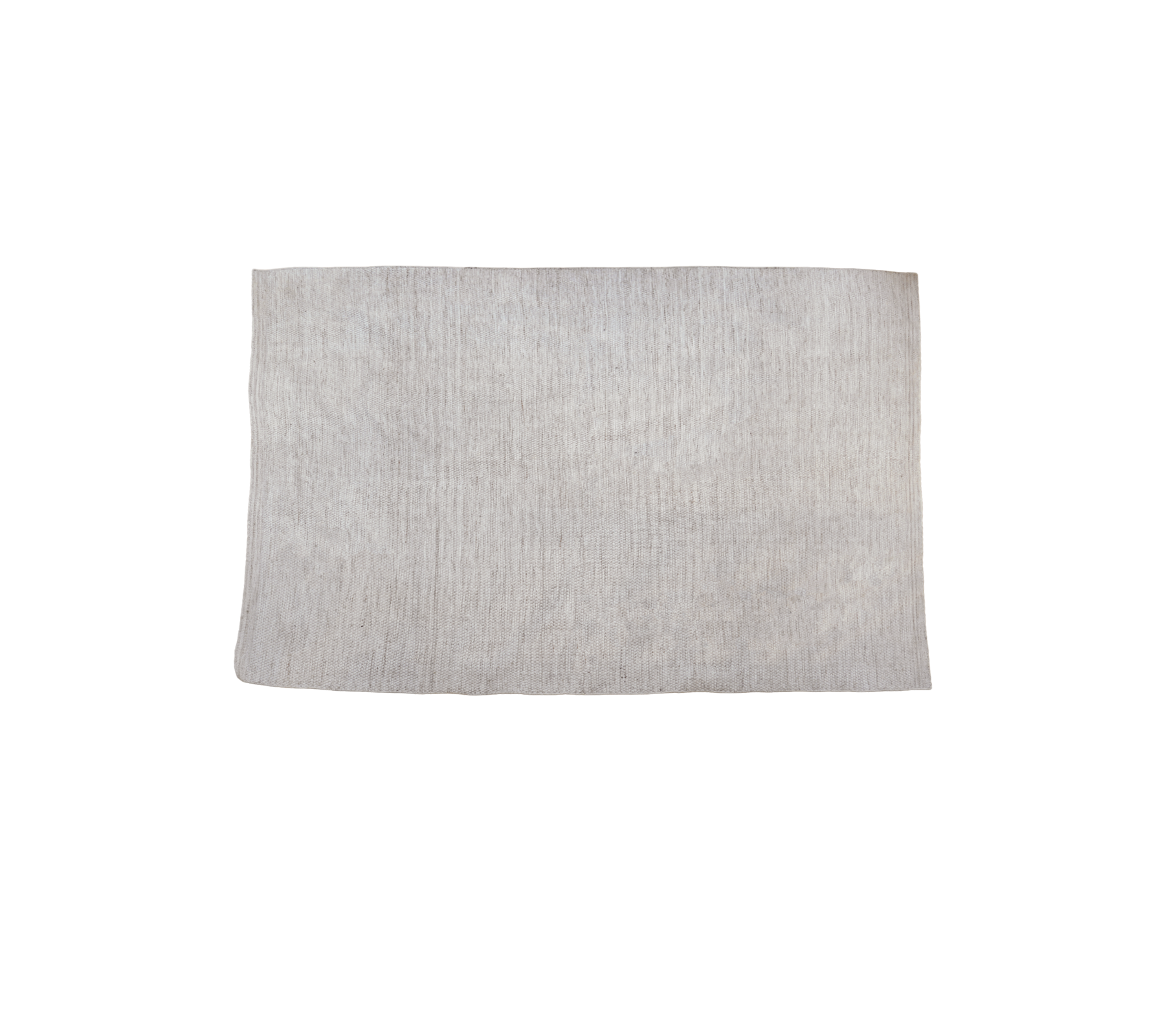 Flerfärgad matta i en sandton med texturerad yta.