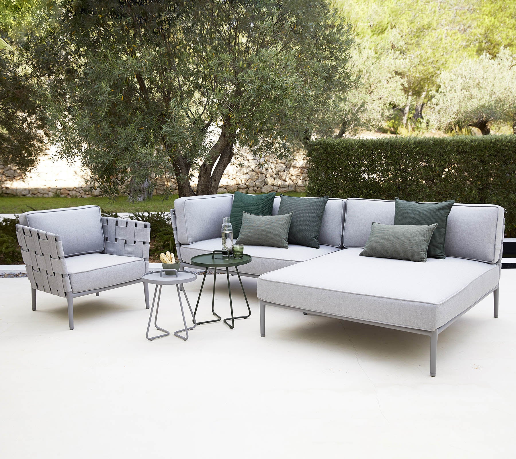 Conic modulär hörnsoffa med daybed