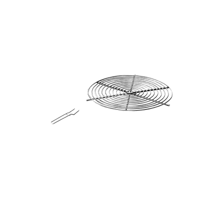 Metallkylarställ med spiraldesign och ett par lyfthandtag för enkel borttagning. Ideal för att kyla bakverk.