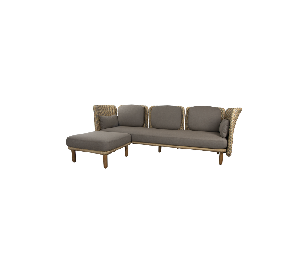 Arch 3-sits soffa m/ låg arm/rygg & schäslong (3)