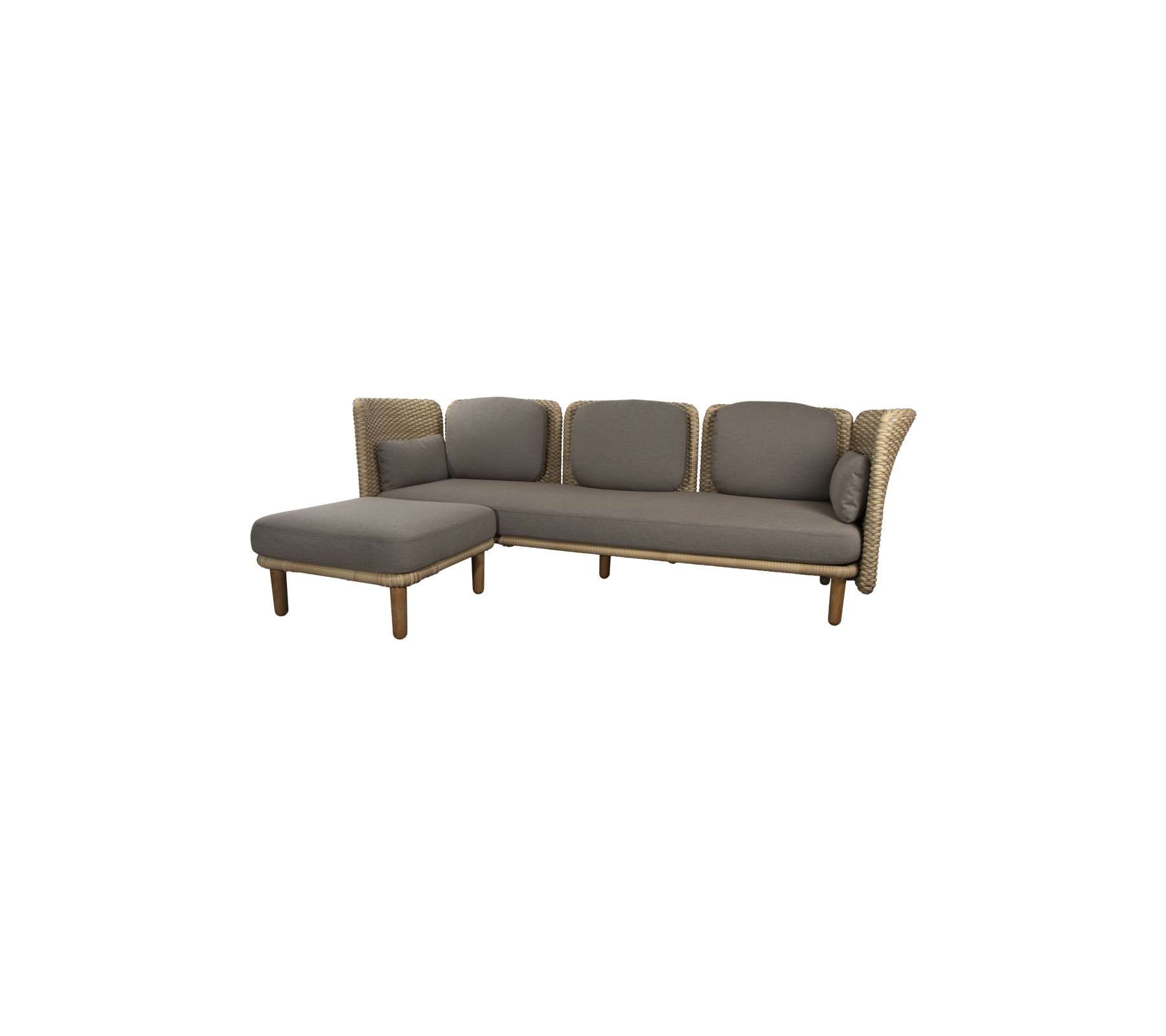 Arch 3-sits soffa m/ låg arm/rygg & schäslong (3)