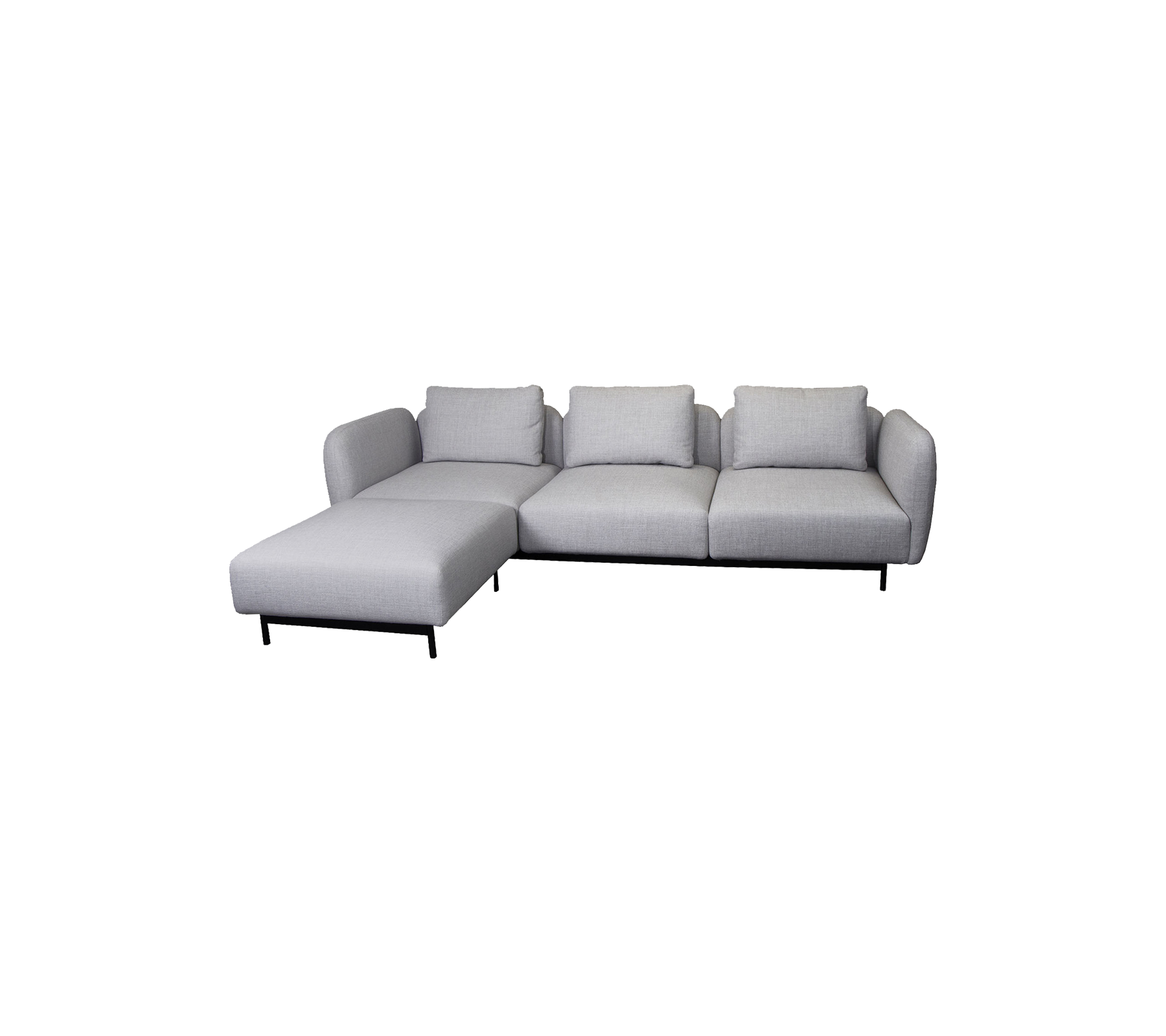 Aura 3-pers. soffa m/höga armstöd & schäslong, höger (1.1)