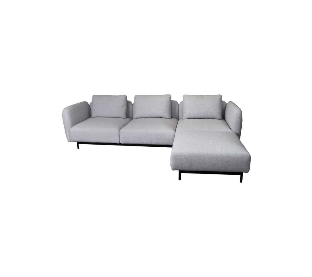 Aura 3-pers. soffa m/höga armstöd & schäslong, vänster (1.2)