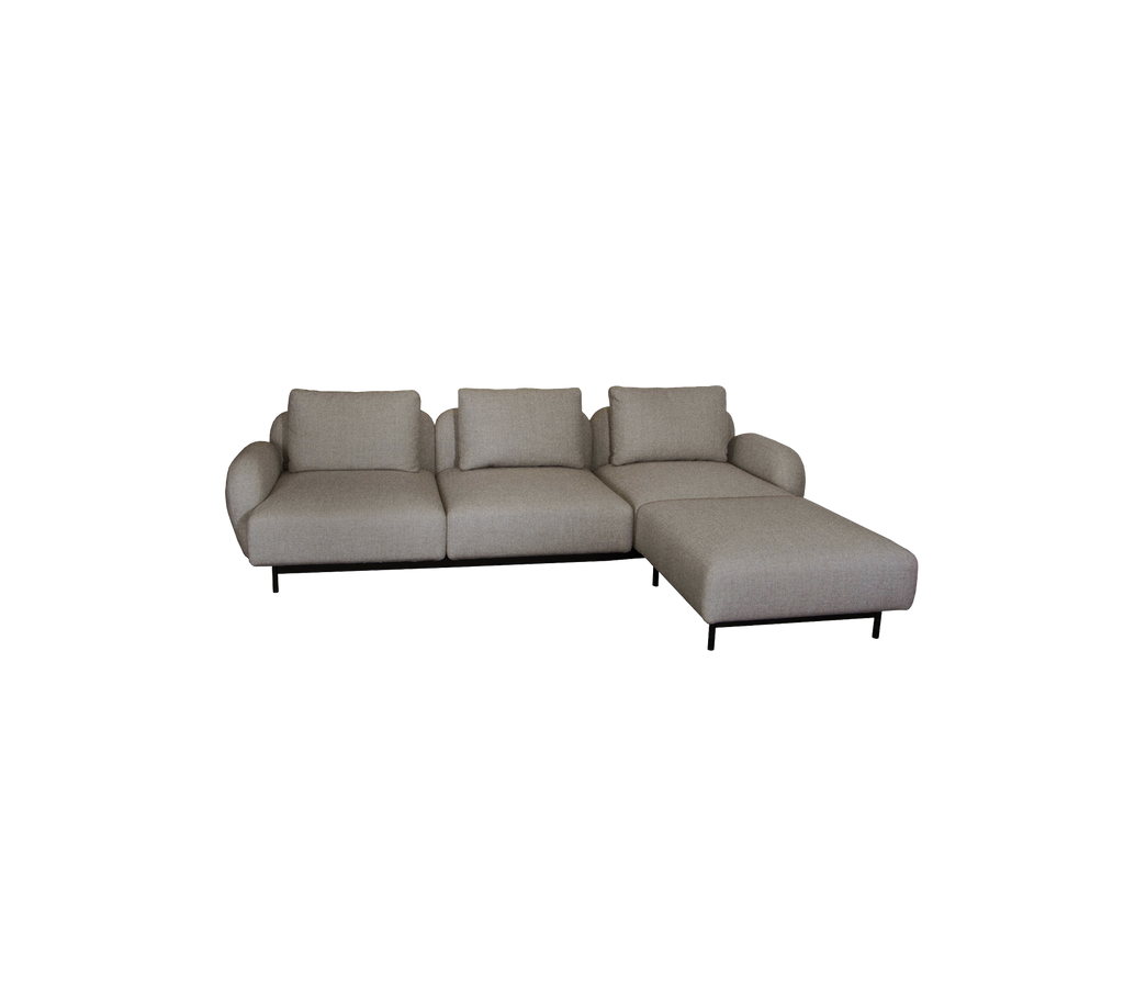 Aura 3-pers. soffa m/låga armstöd & schäslong, vänster (2.2)