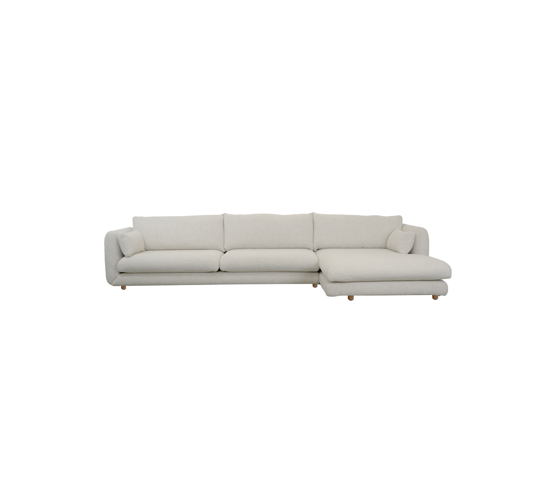 Modern sandsoffa med sektionell design.