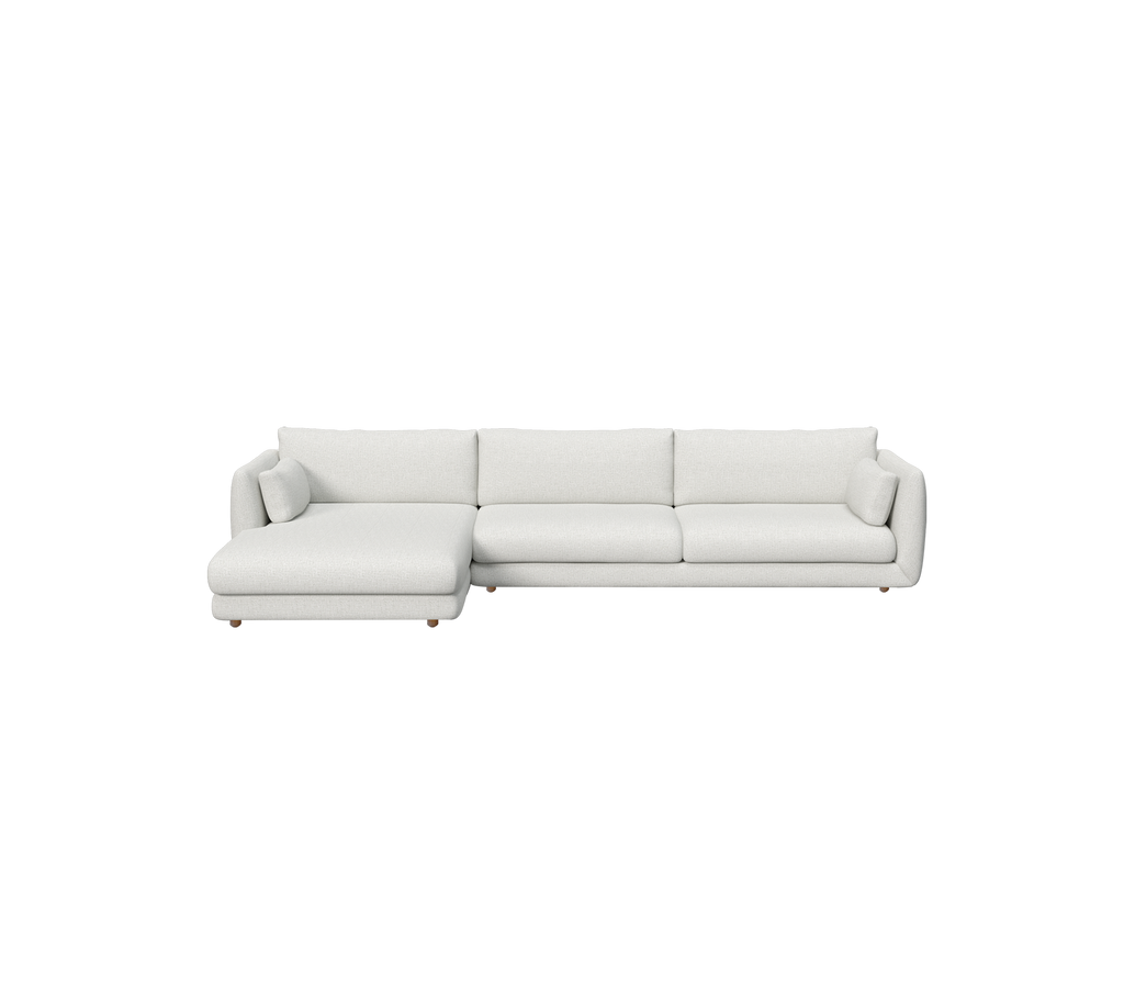 Moderna ljusgrå soffan med rena linjer och en minimalistisk design.
