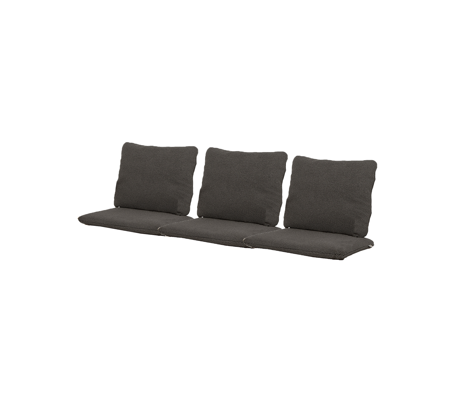 Bekväm trepersoners kudde i en elegant design, med flera mjuka ryggkuddar för ökad stöd och stil.