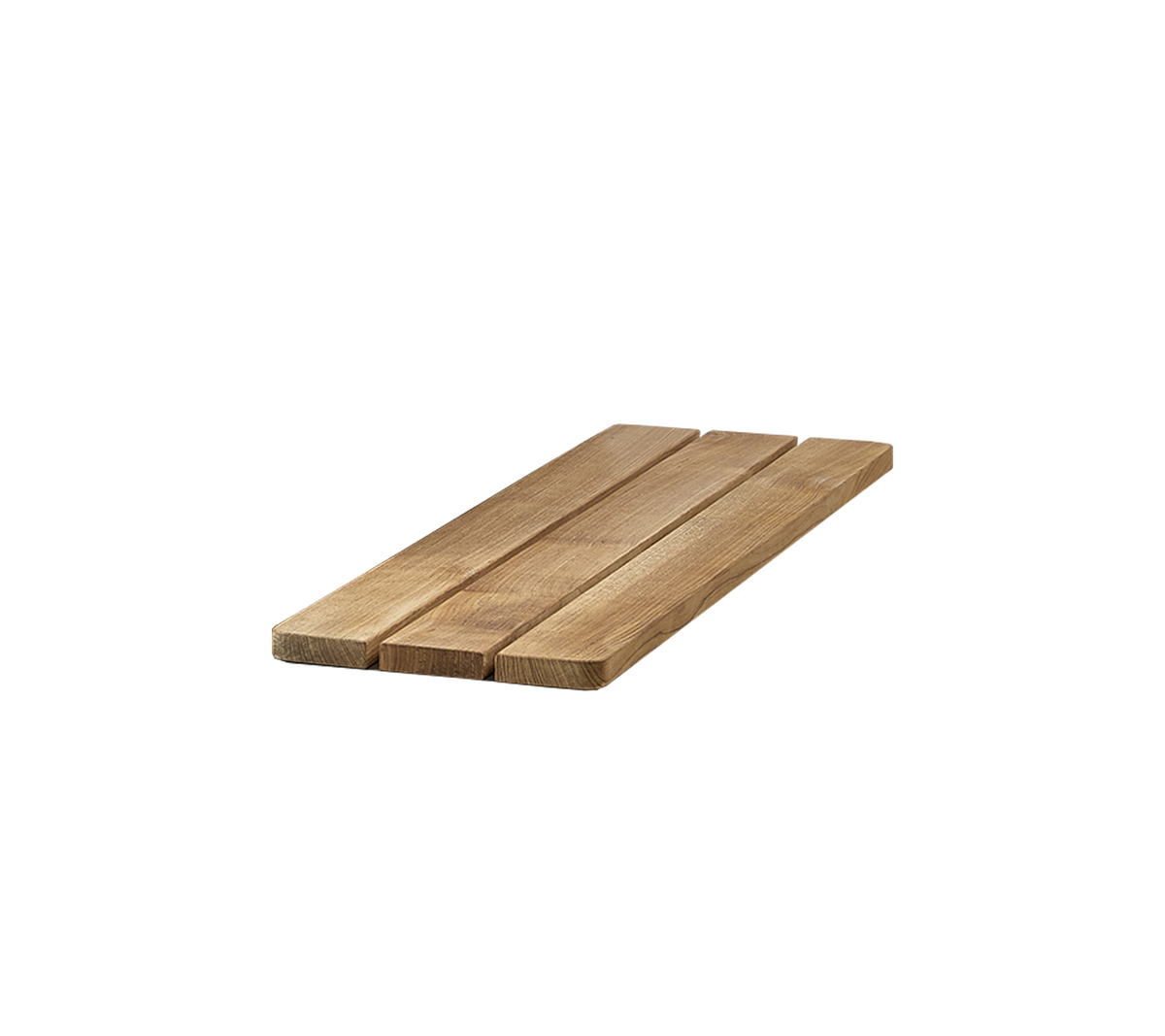 Naturlig träplanka med flera spjäll som visar en slät yta och varma toner, lämplig för olika designapplikationer.