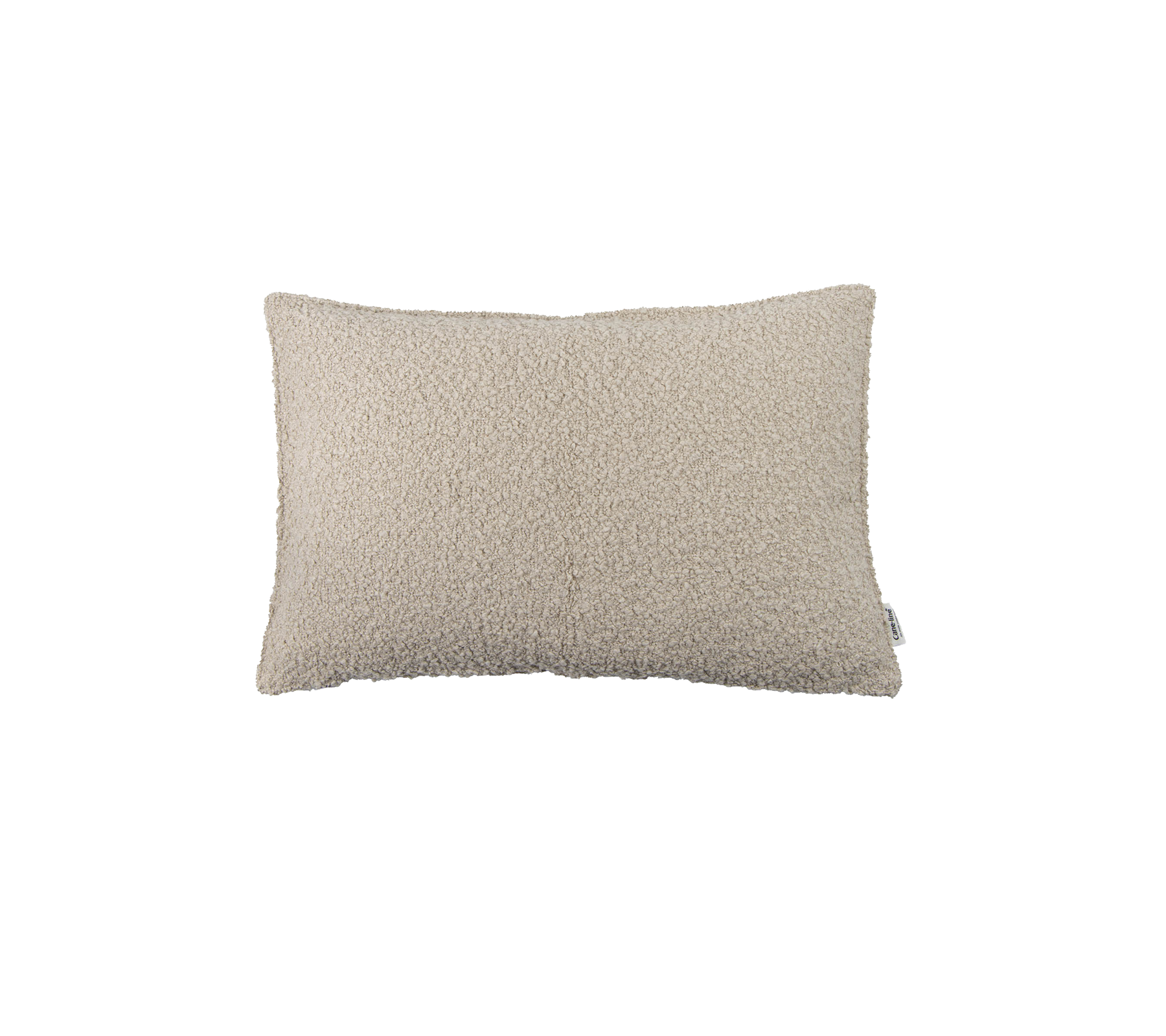Rektangulär kudde i ett mjukt beige tyg som ger en touch av komfort och stil till vilken miljö som helst.