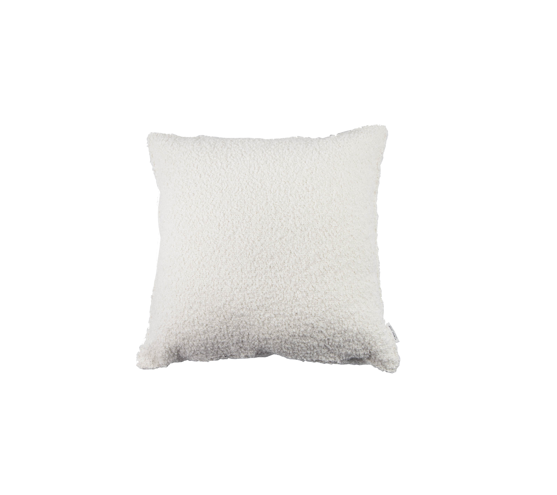 Mjukt, fluffigt vitt kudde med en texturerad yta, perfekt för att lägga till komfort och stil i vilket rum som helst.