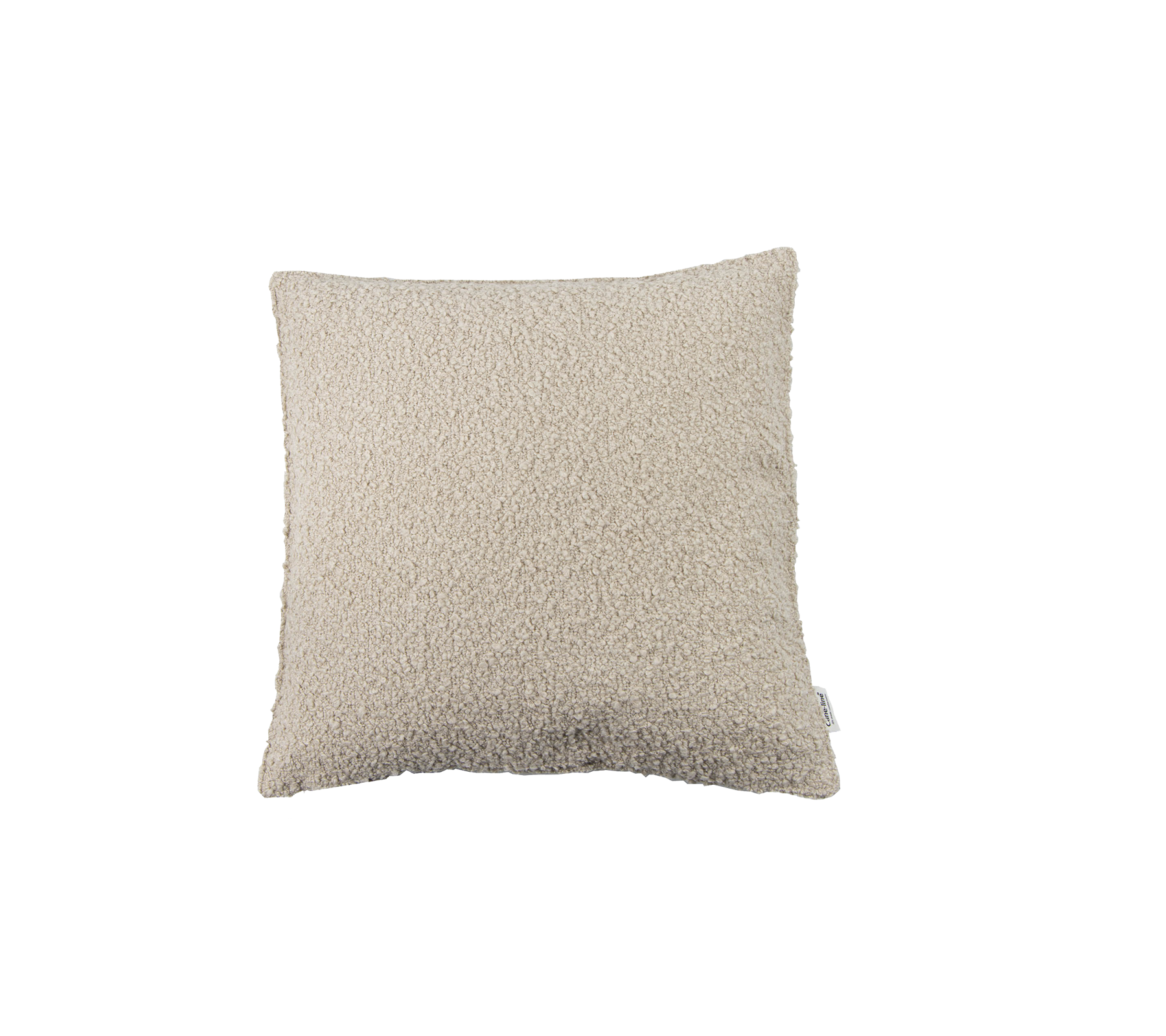 Fyrkantig kudde i en mjuk beige textur, perfekt för att tillsätta komfort och stil till vilket sittområde som helst.