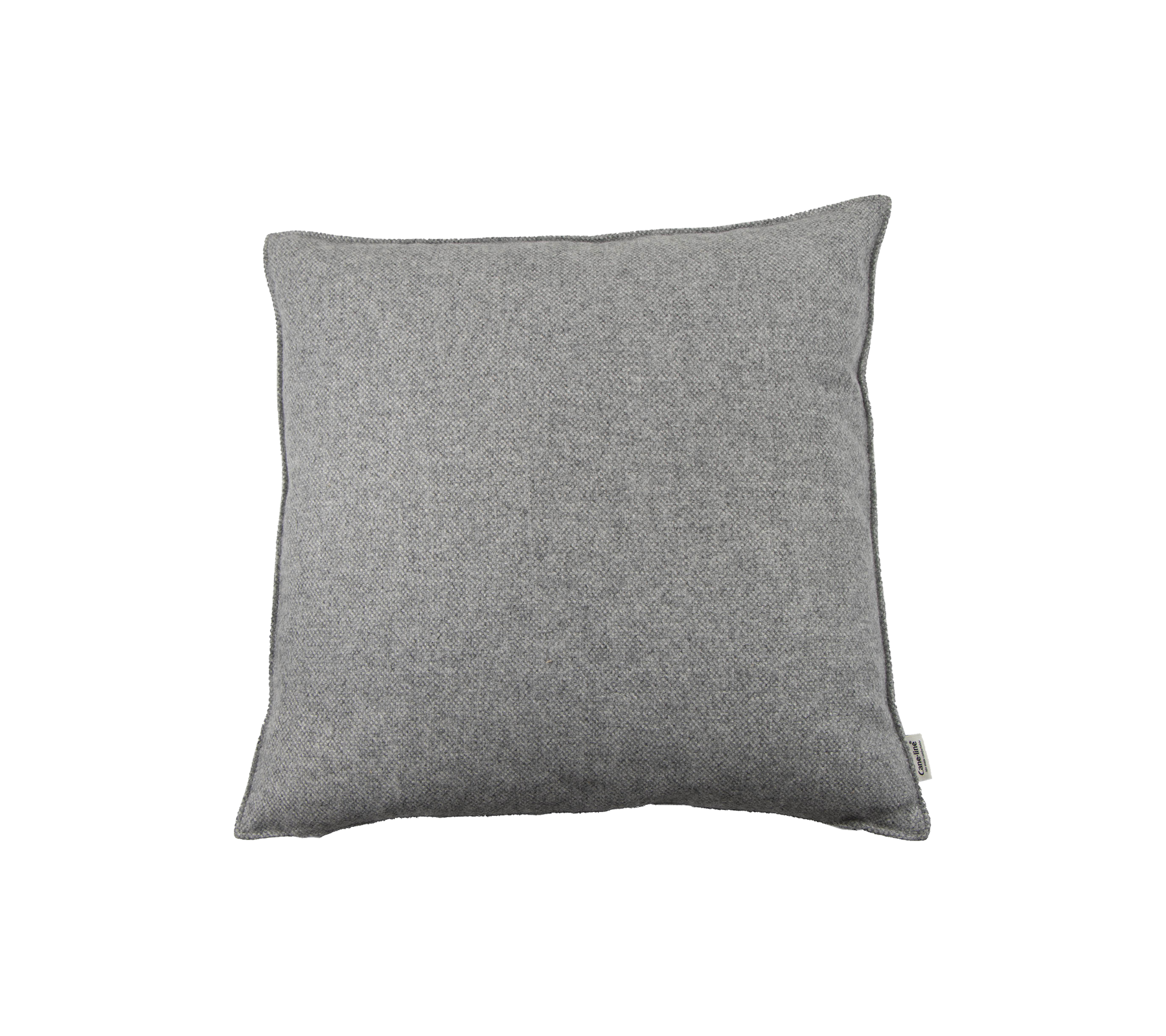 Grå fyrkantig kudde med en strukturerad textil, perfekt för att tillföra komfort och stil till vilket rum som helst.