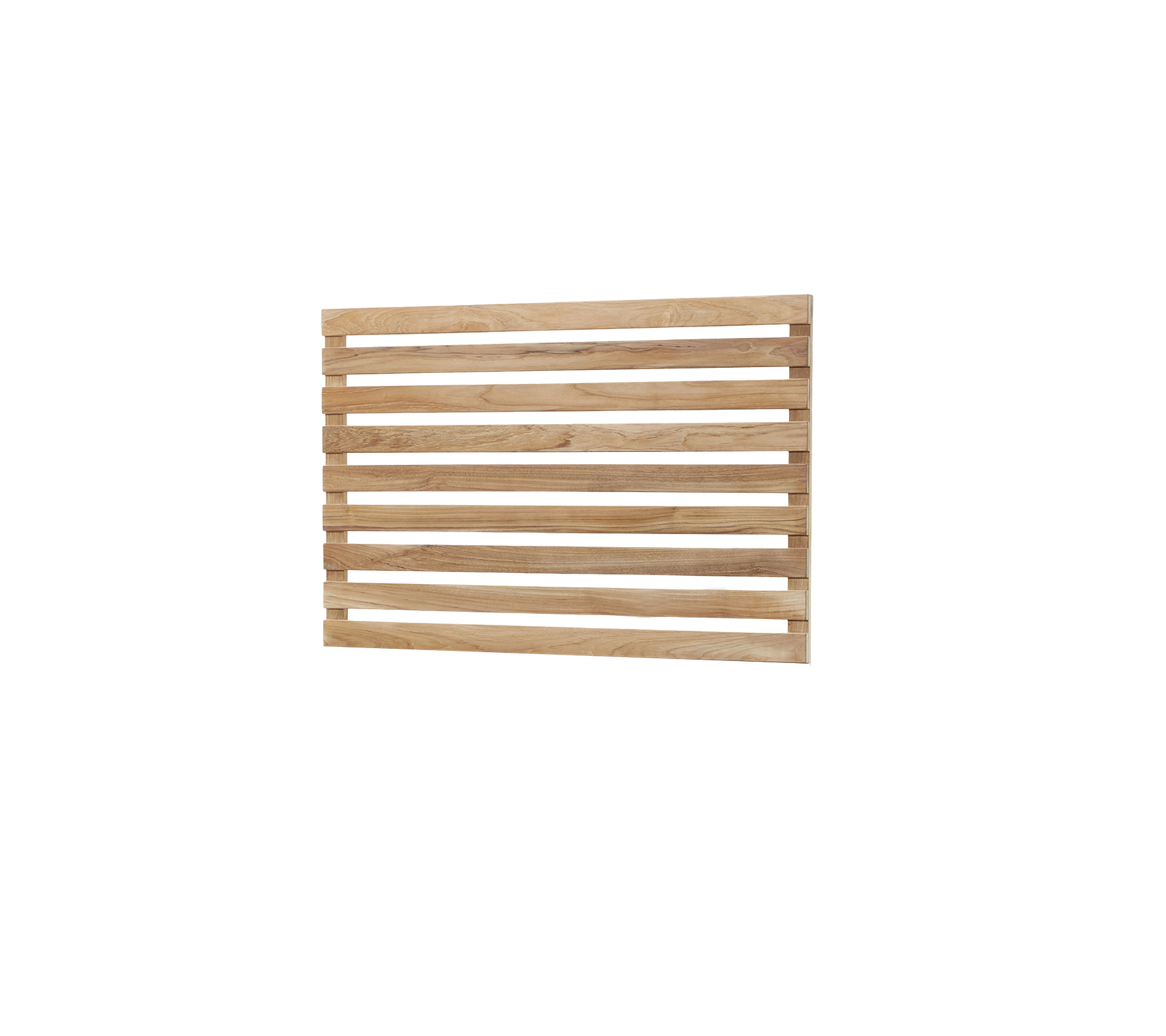 En träpanel med horisontella ribbor som visar en naturlig finish och en enkel design som passar för olika tillämpningar.