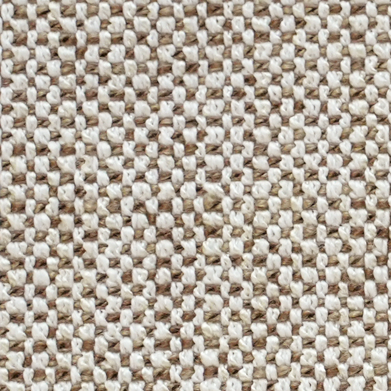 Texturerat tyg med ett vävt mönster i beige och vita nyanser.